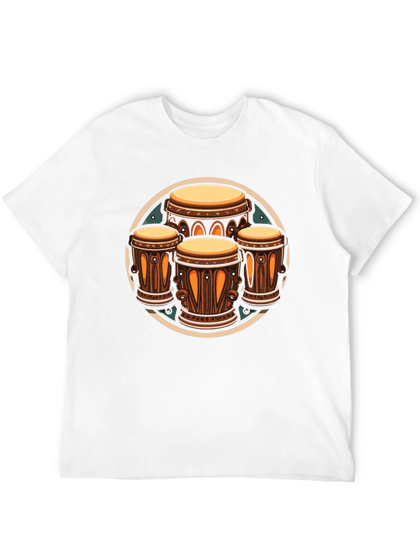 Conga Drums Graphic Black T-Shirt