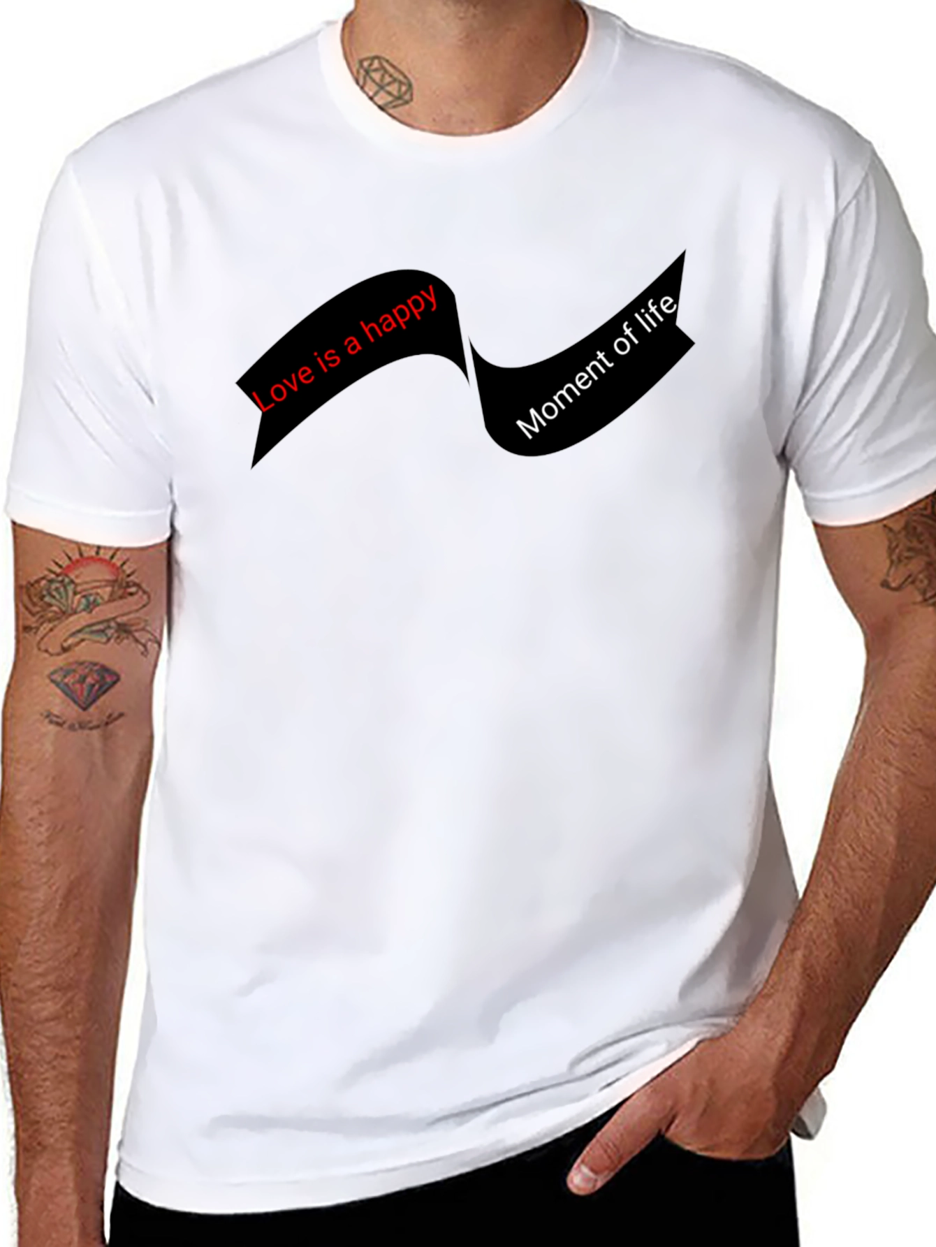 Happy Life Graphic Tee - Black