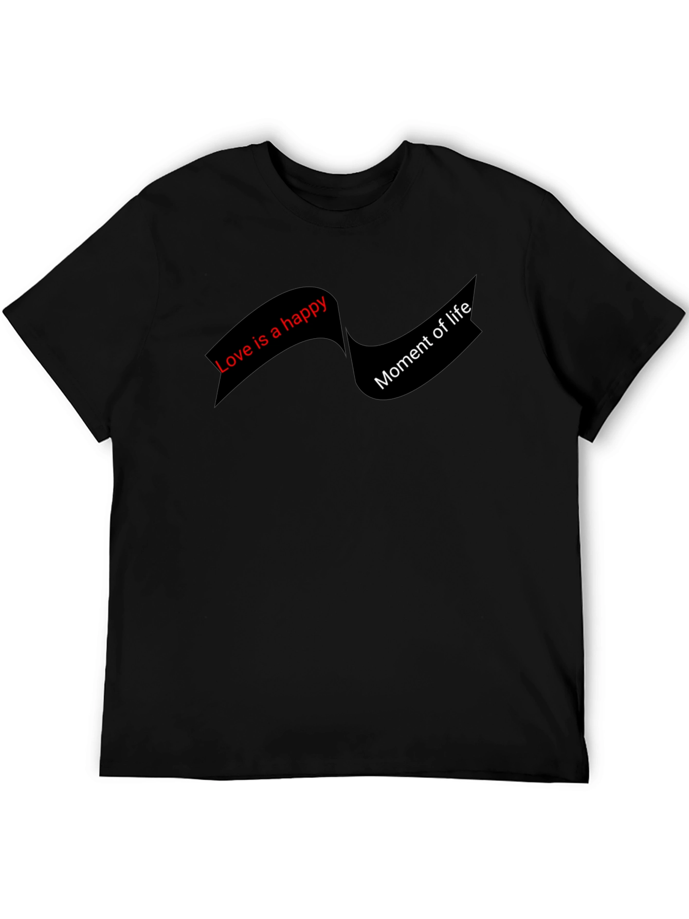 Happy Life Graphic Tee - Black