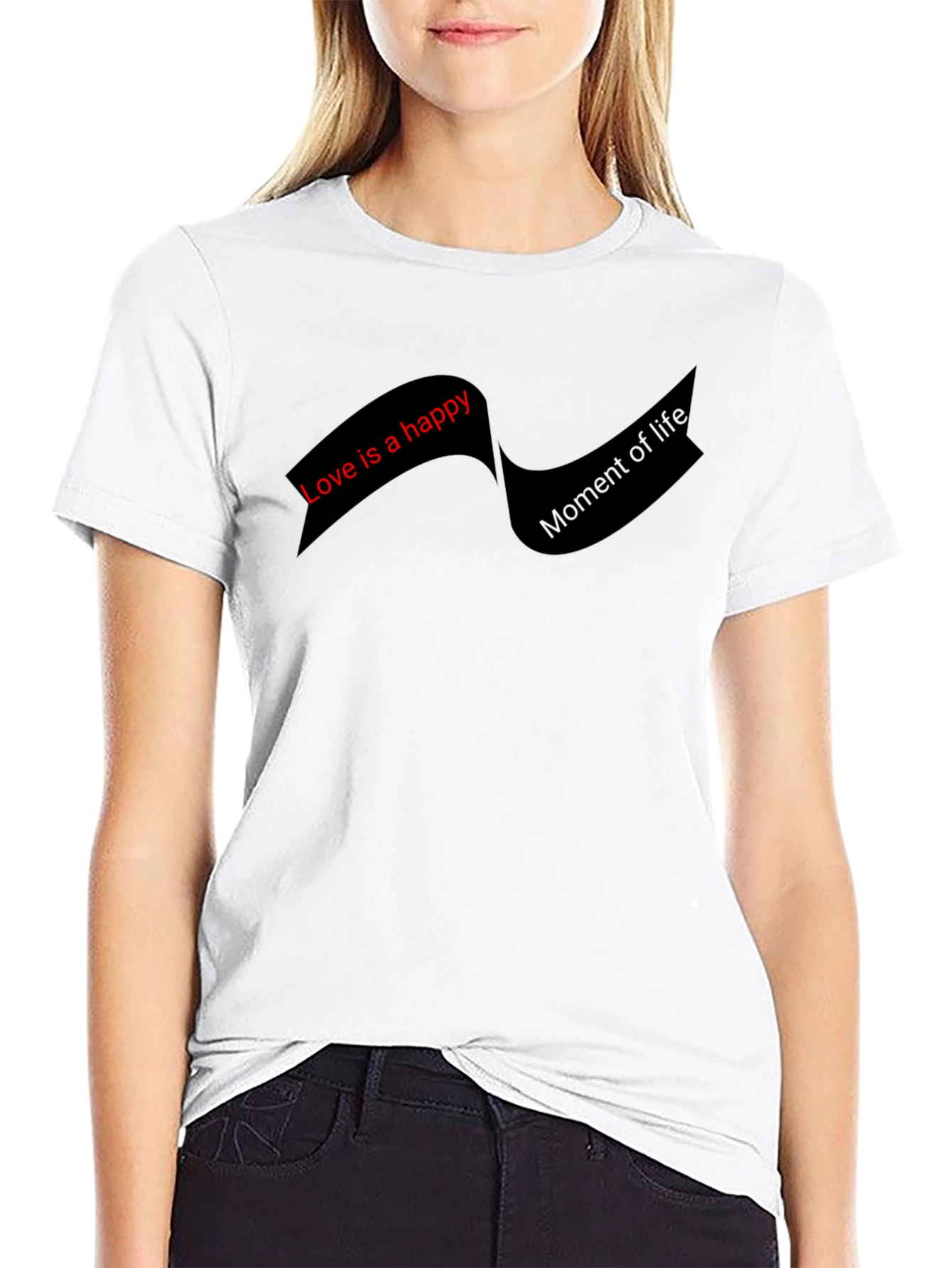 Happy Life Graphic Tee - Black