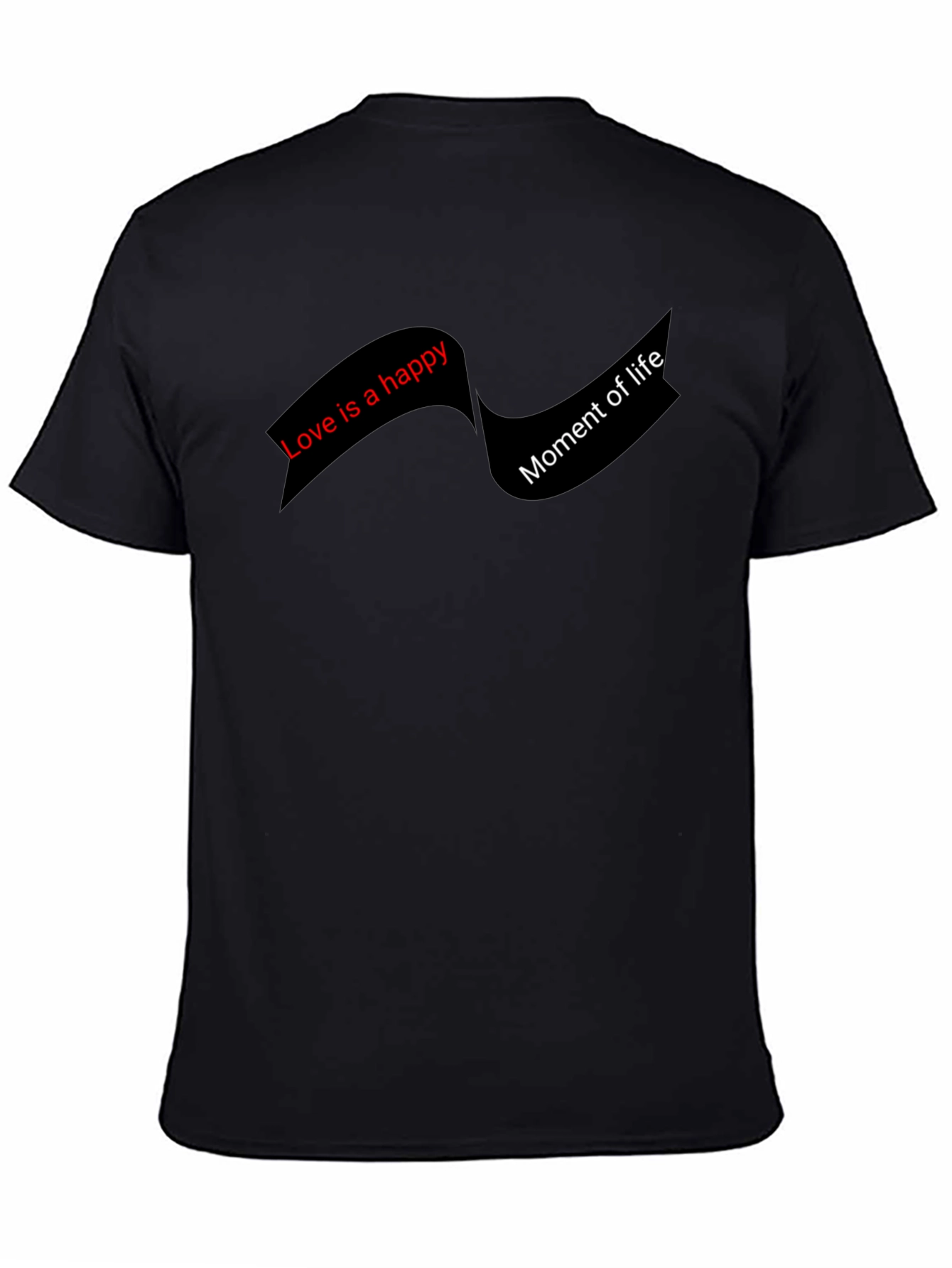 Happy Life Graphic Tee - Black
