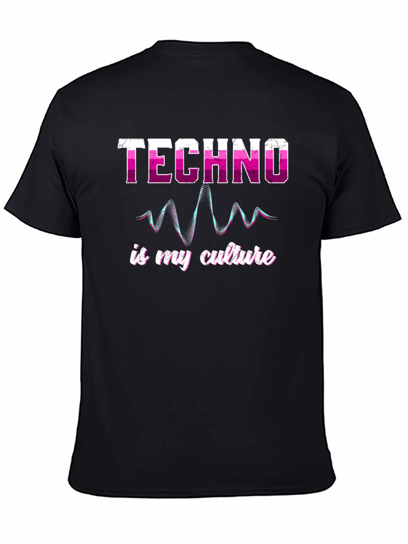 Techno is My Culture Black Graphic T-Shirt