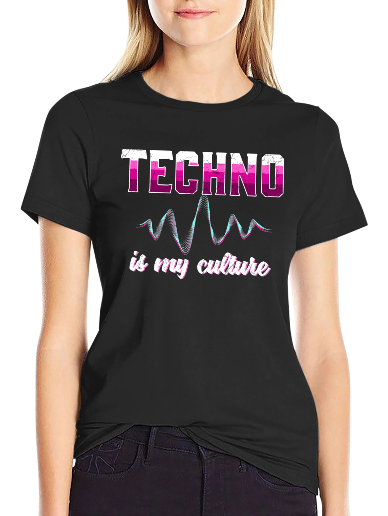 Techno is My Culture Black Graphic T-Shirt