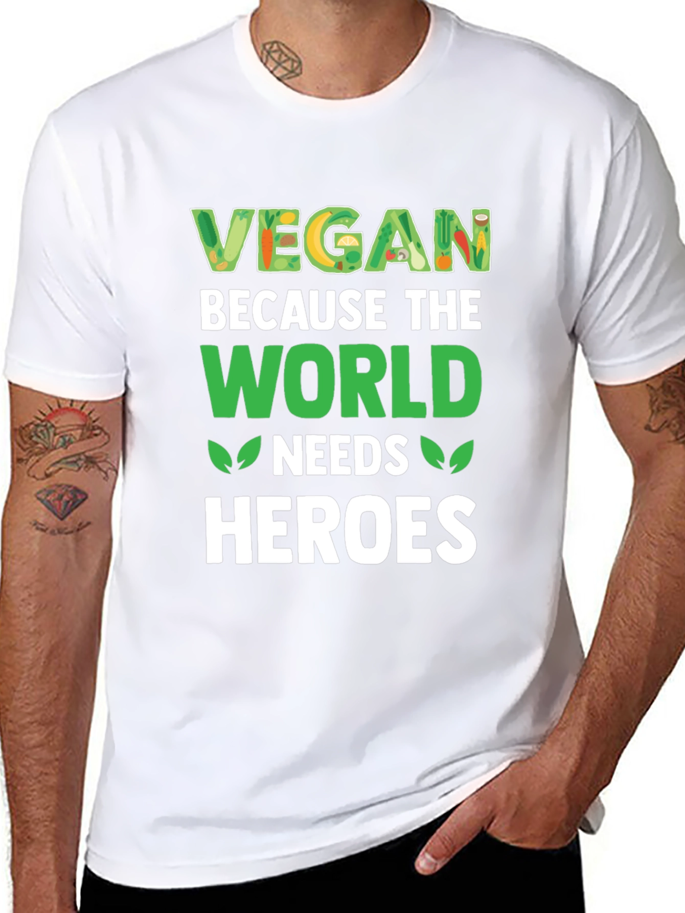 Vegan Heroes Graphic T-Shirt - Plant Based Lifestyle