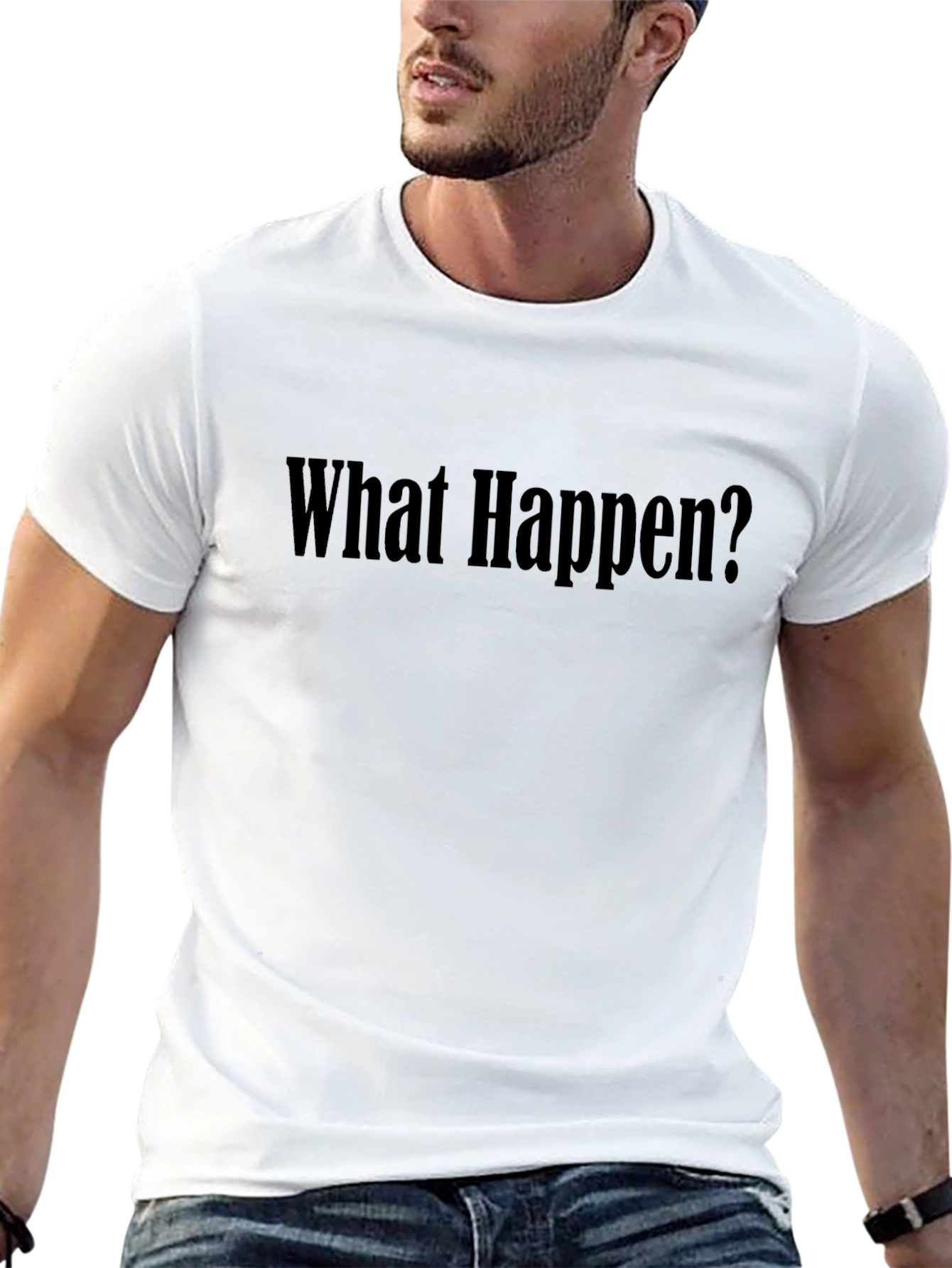 What Happen? Graphic Tee - Soft Cotton Black T-Shirt