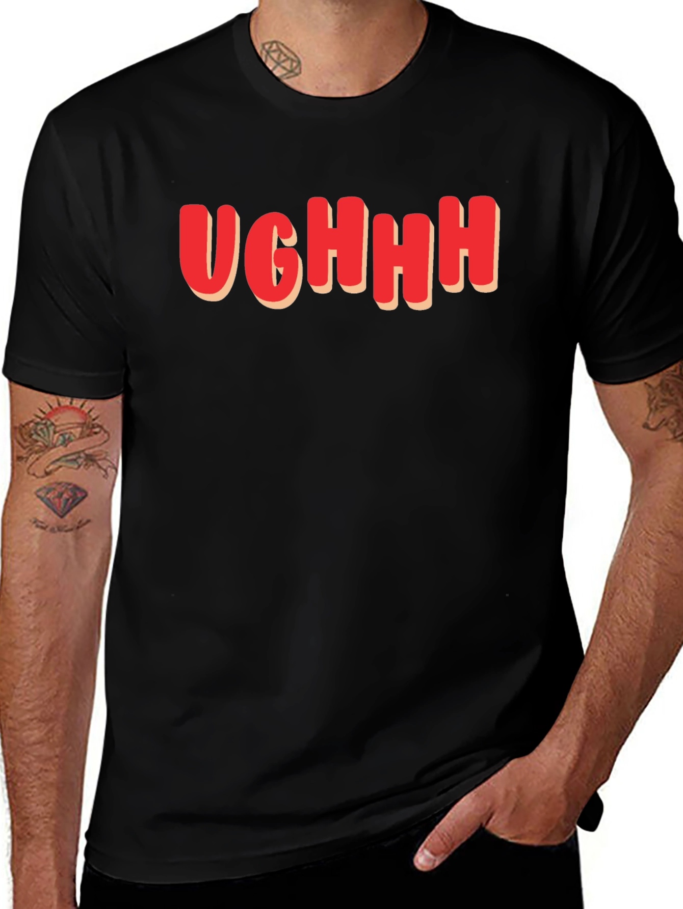 Ughhh Graphic Tee - Soft Cotton Blend
