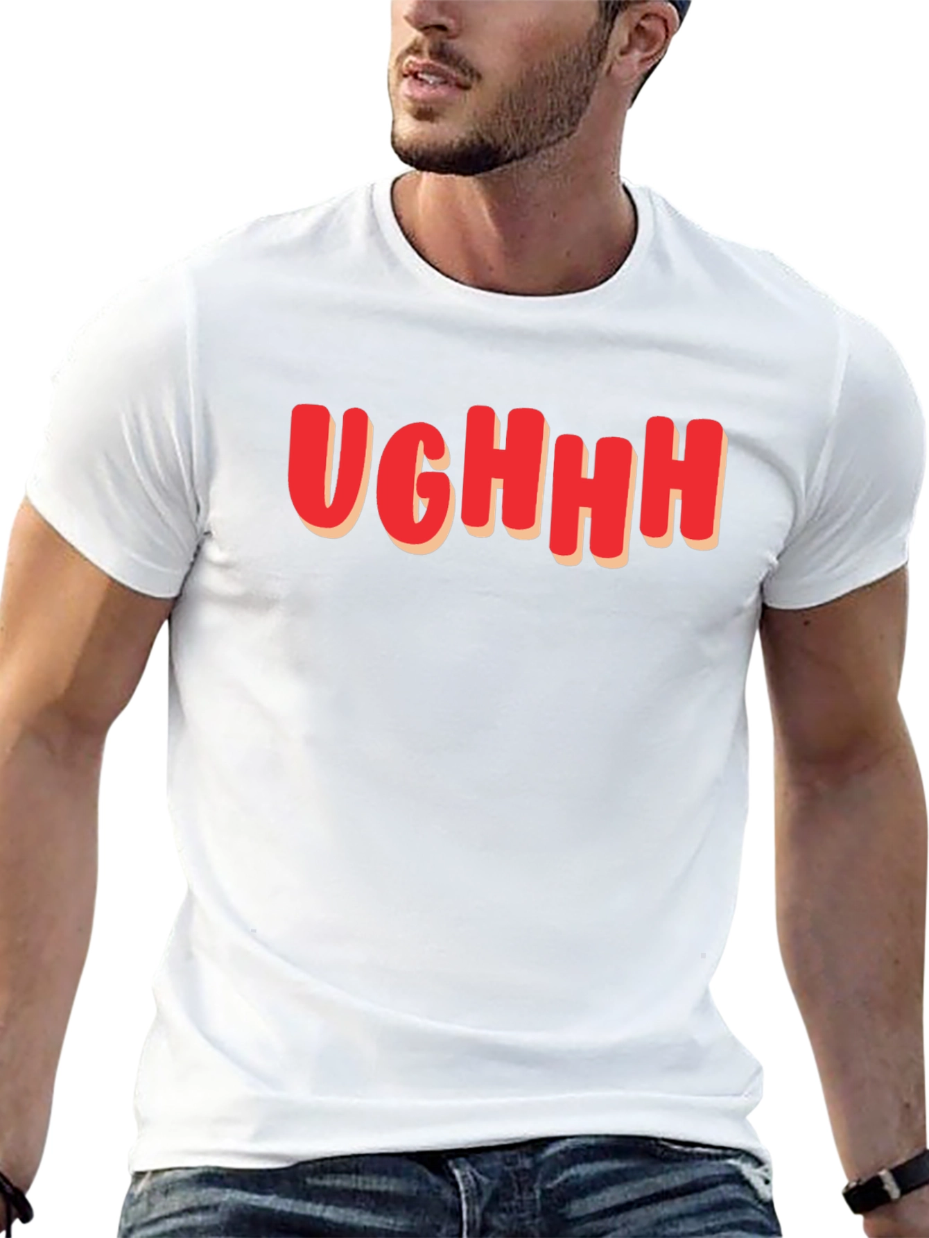 Ughhh Graphic Tee - Soft Cotton Blend