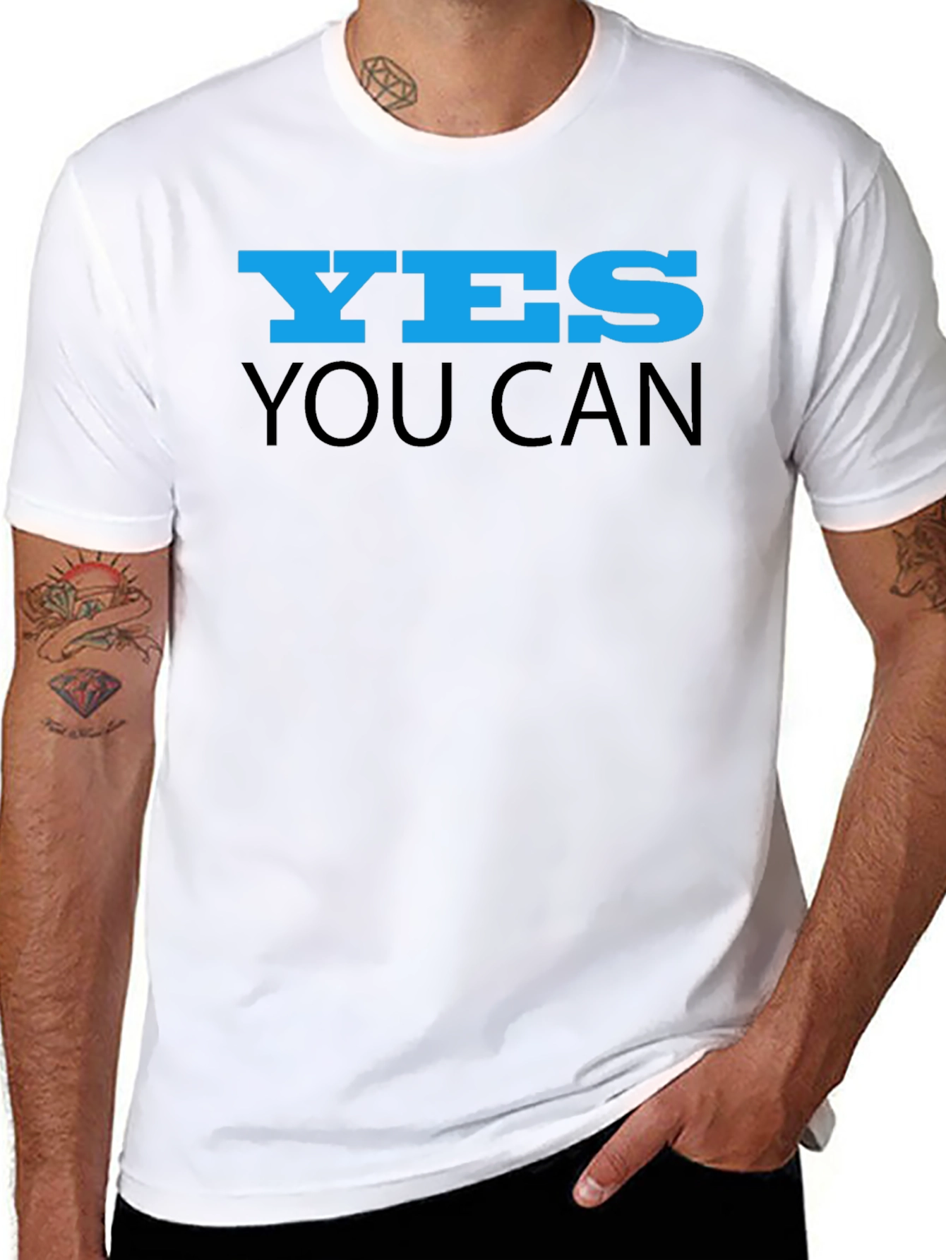 Yes You Can Black Graphic Tee
