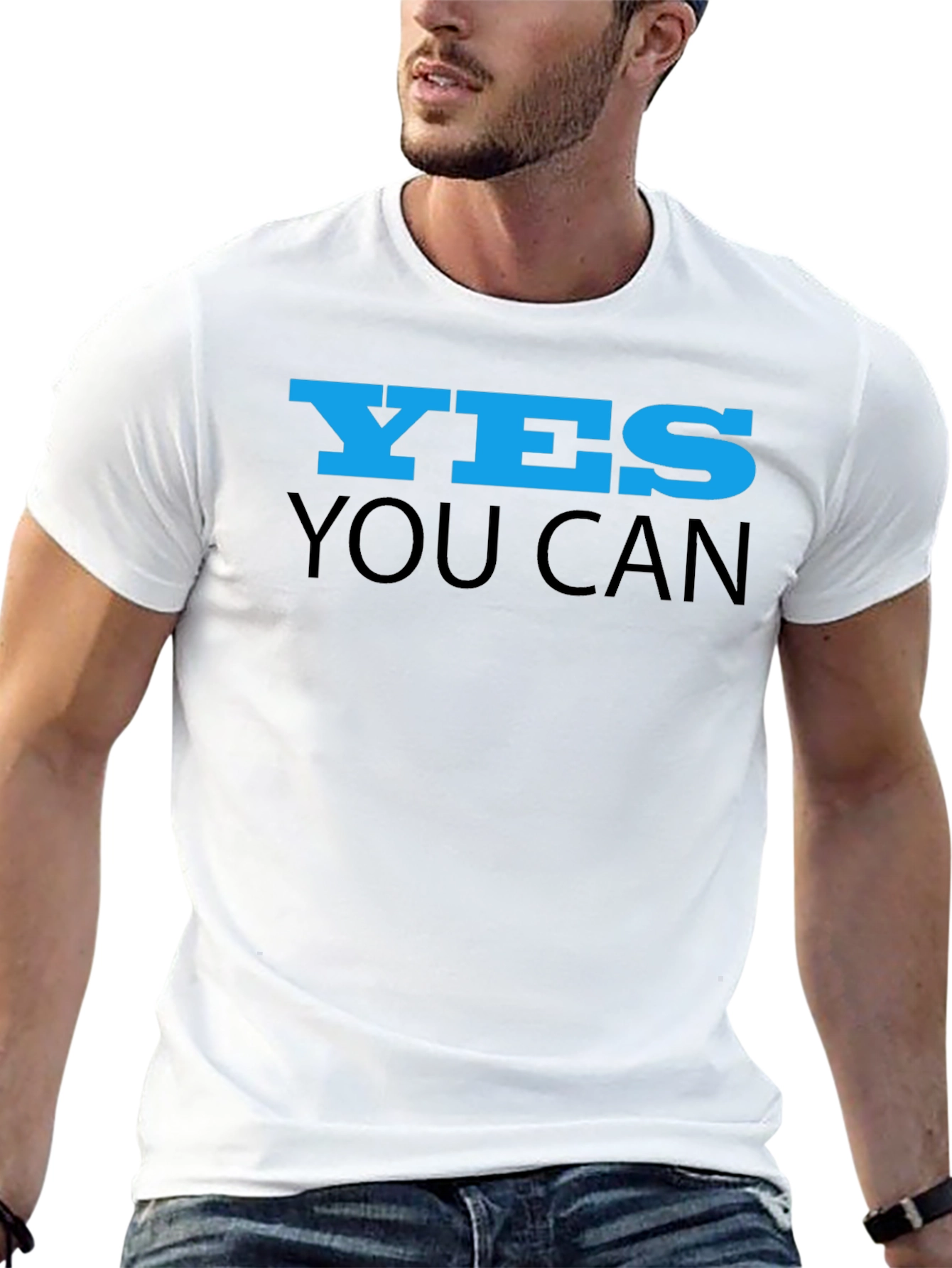 Yes You Can Black Graphic Tee