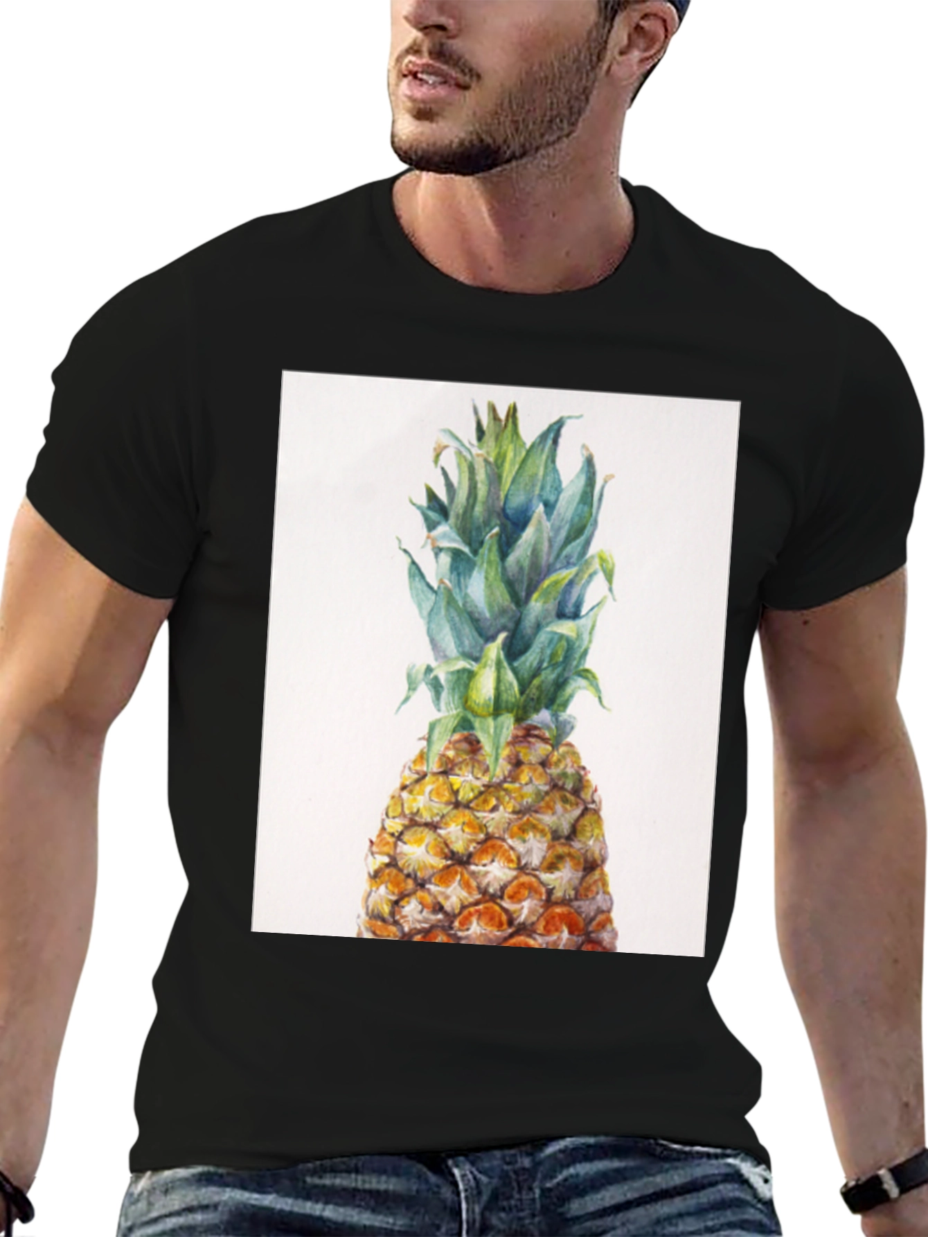 Pineapple Graphic Tee - Tropical Fruit Design