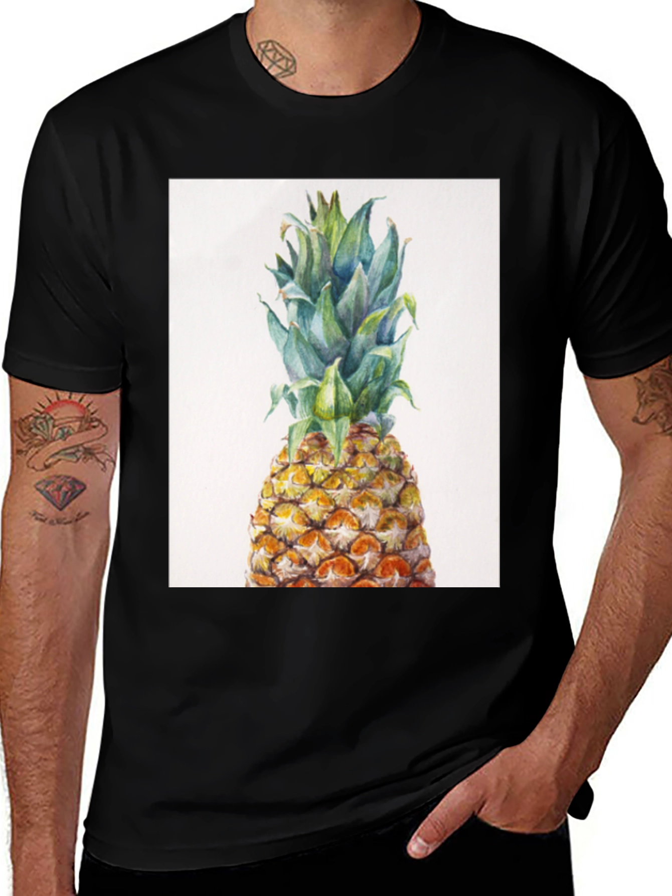 Pineapple Graphic Tee - Tropical Fruit Design