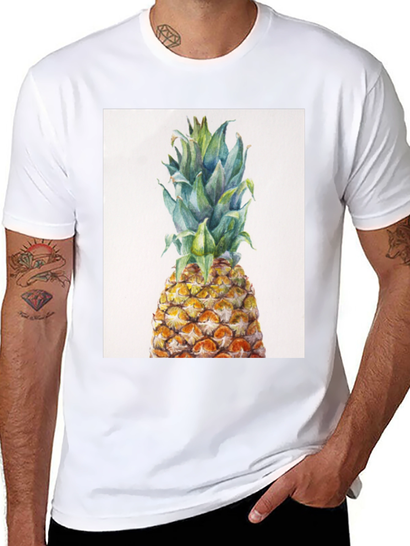 Pineapple Graphic Tee - Tropical Fruit Design