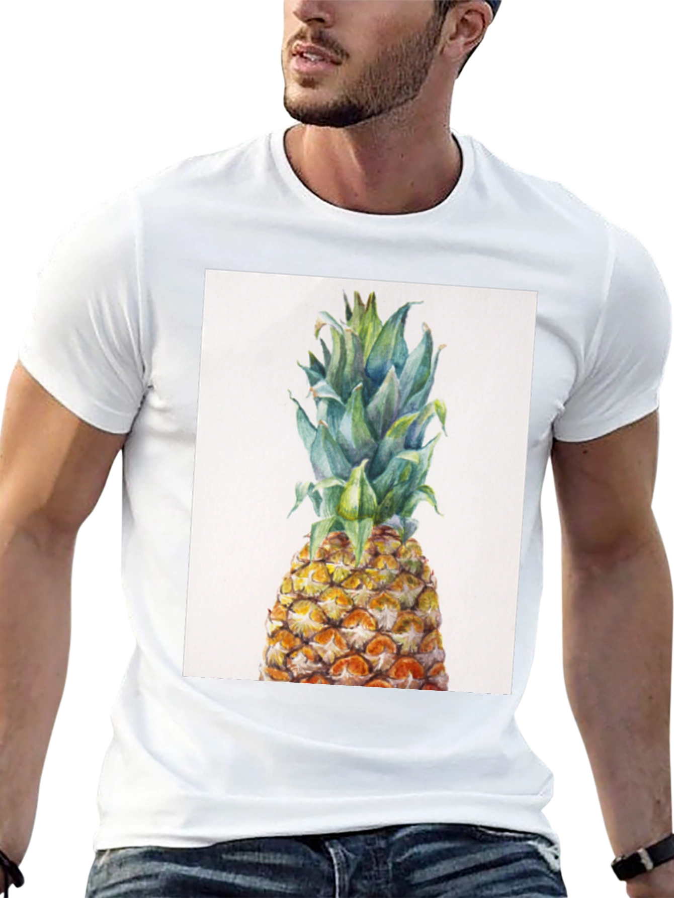 Pineapple Graphic Tee - Tropical Fruit Design