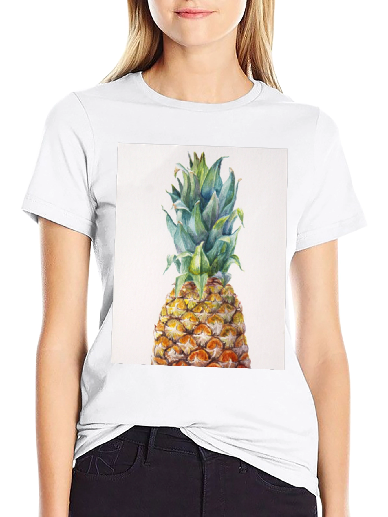 Pineapple Graphic Tee - Tropical Fruit Design
