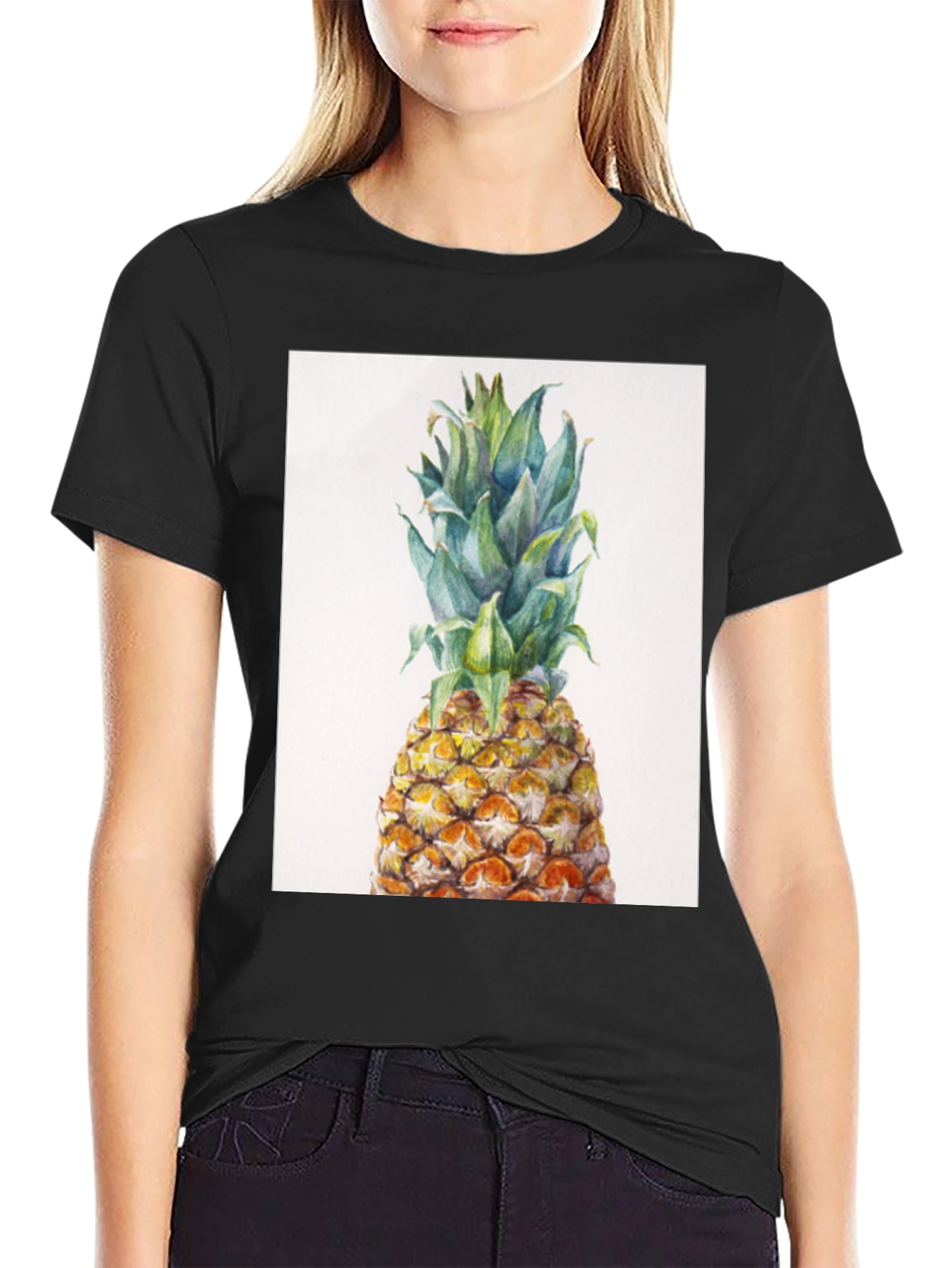 Pineapple Graphic Tee - Tropical Fruit Design