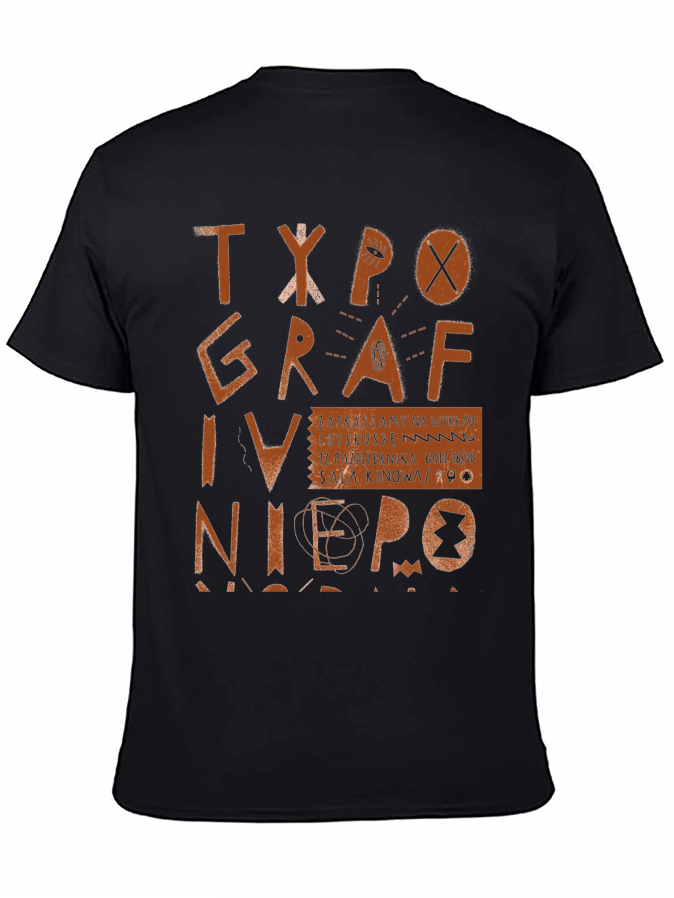 Typography Art Black Graphic Tee
