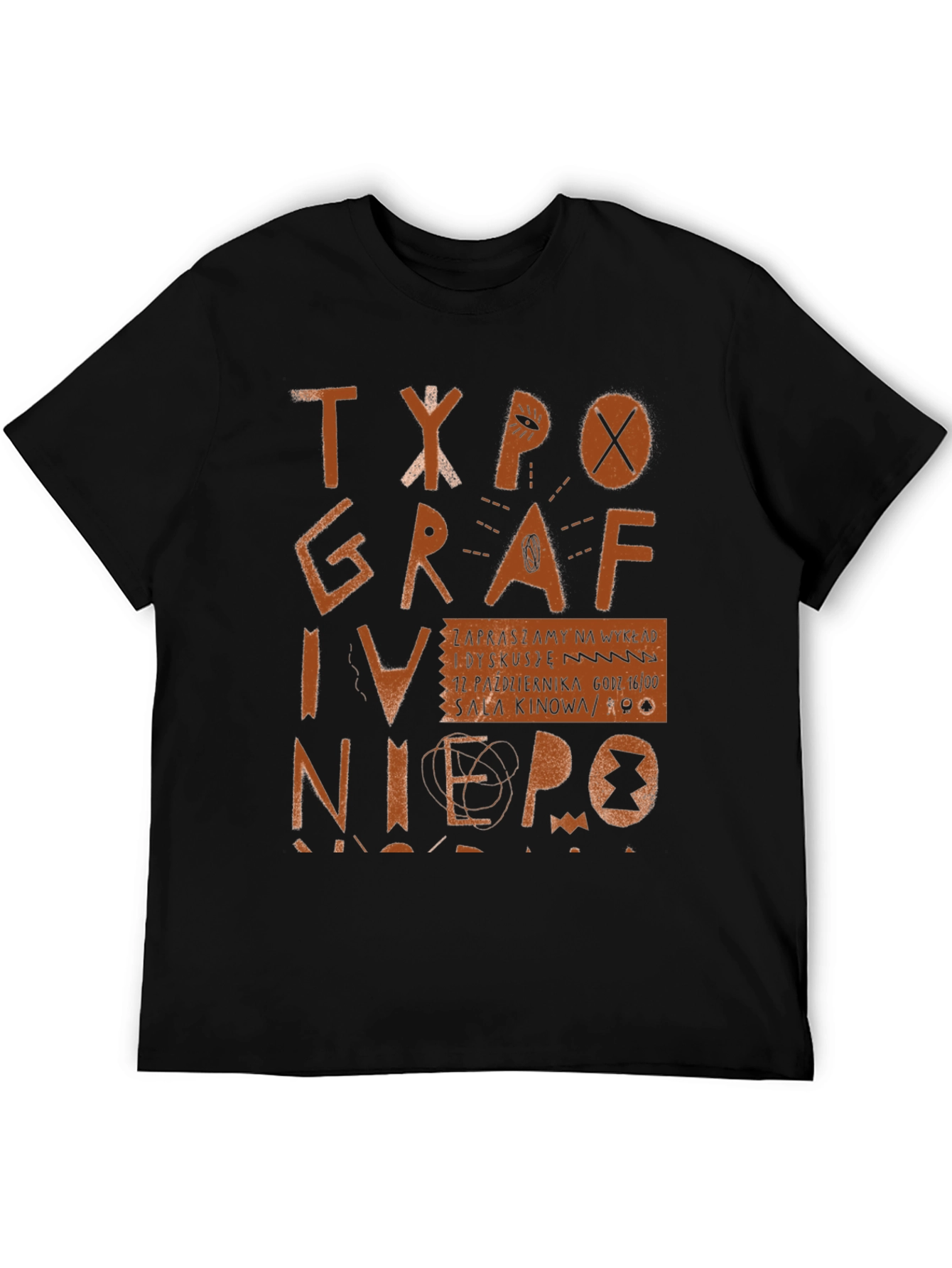 Typography Art Black Graphic Tee