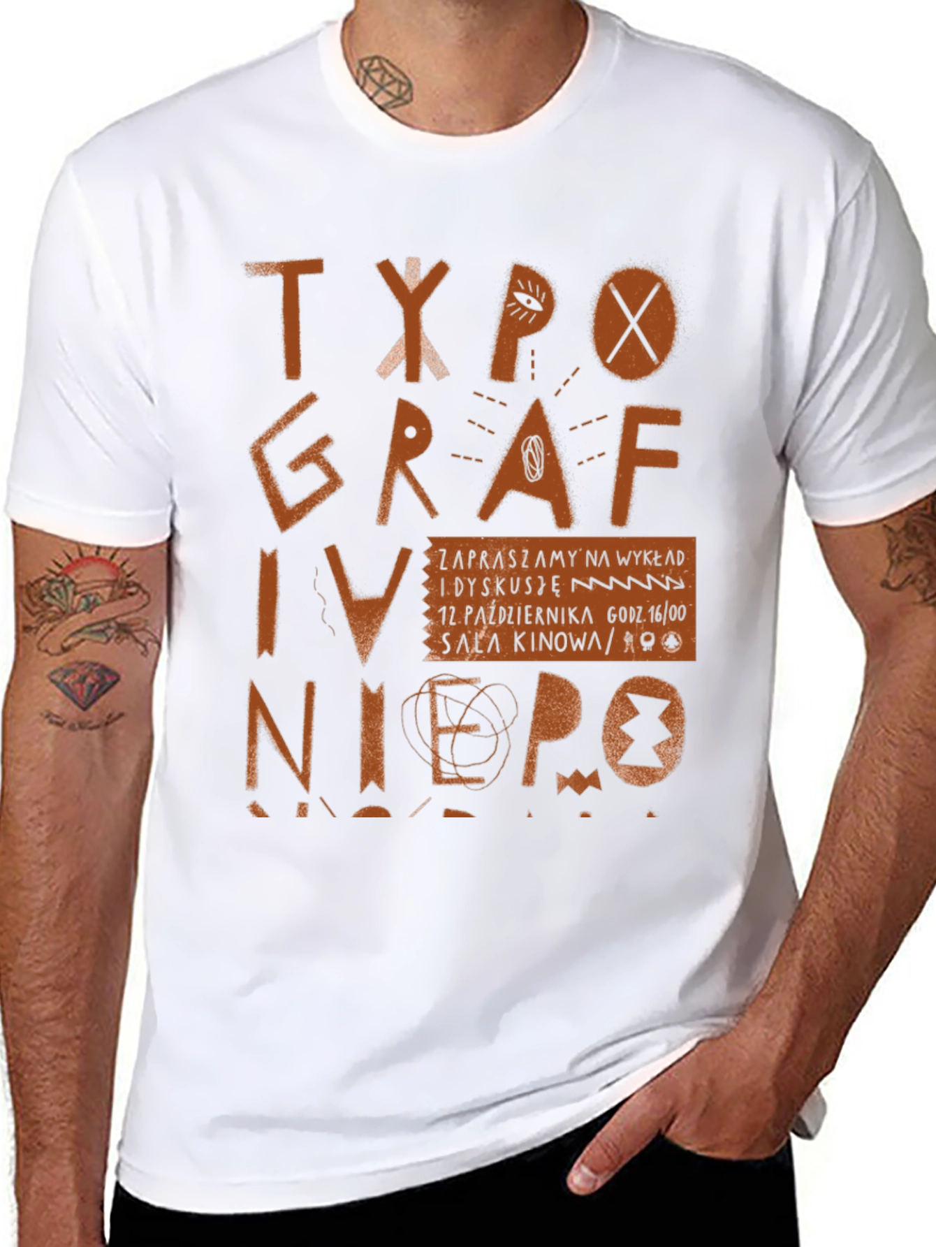 Typography Art Black Graphic Tee