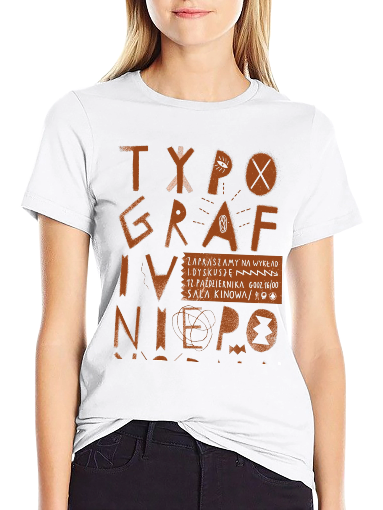 Typography Art Black Graphic Tee