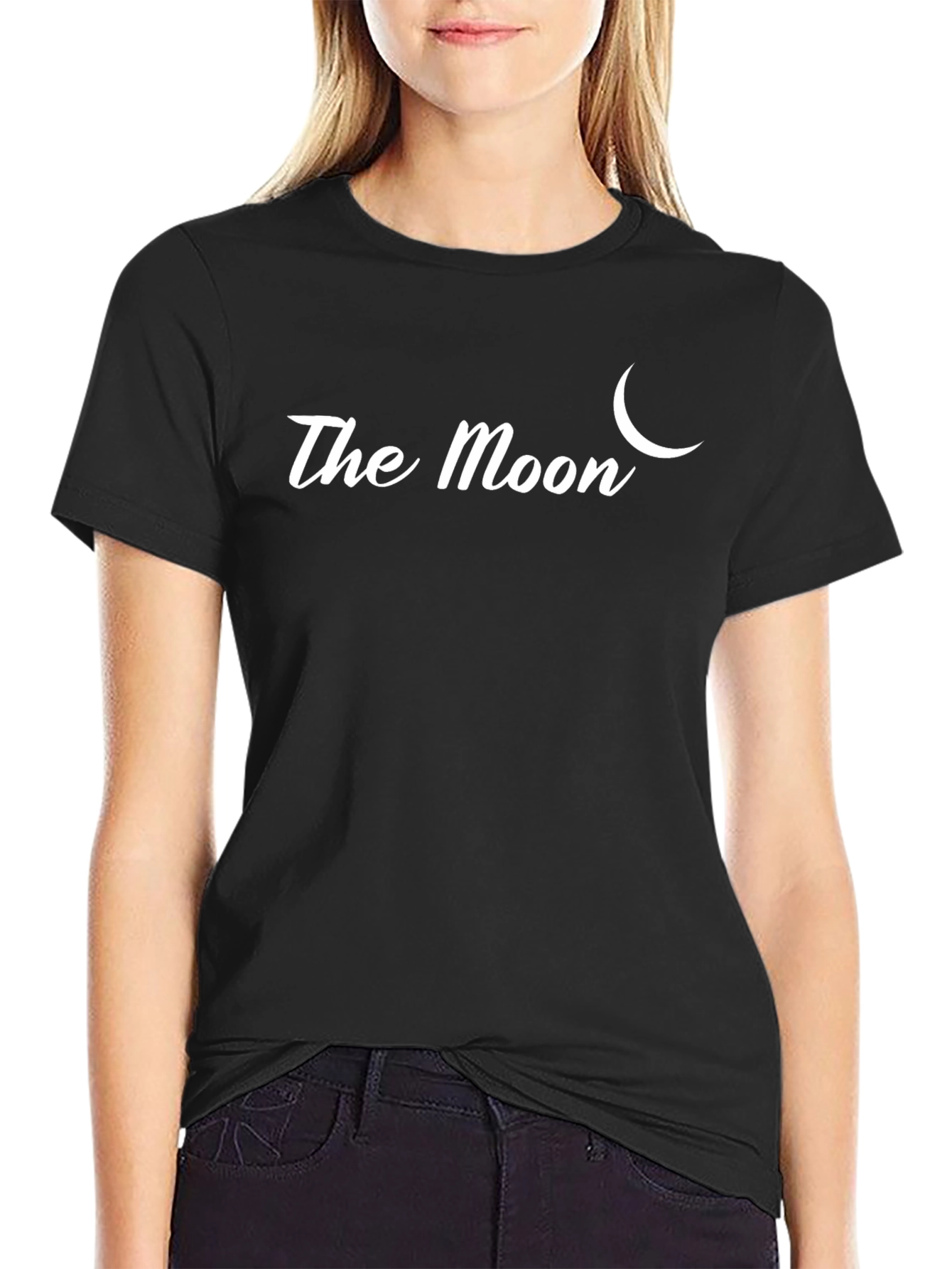 The Moon Graphic Tee - Stylish Black T-Shirt