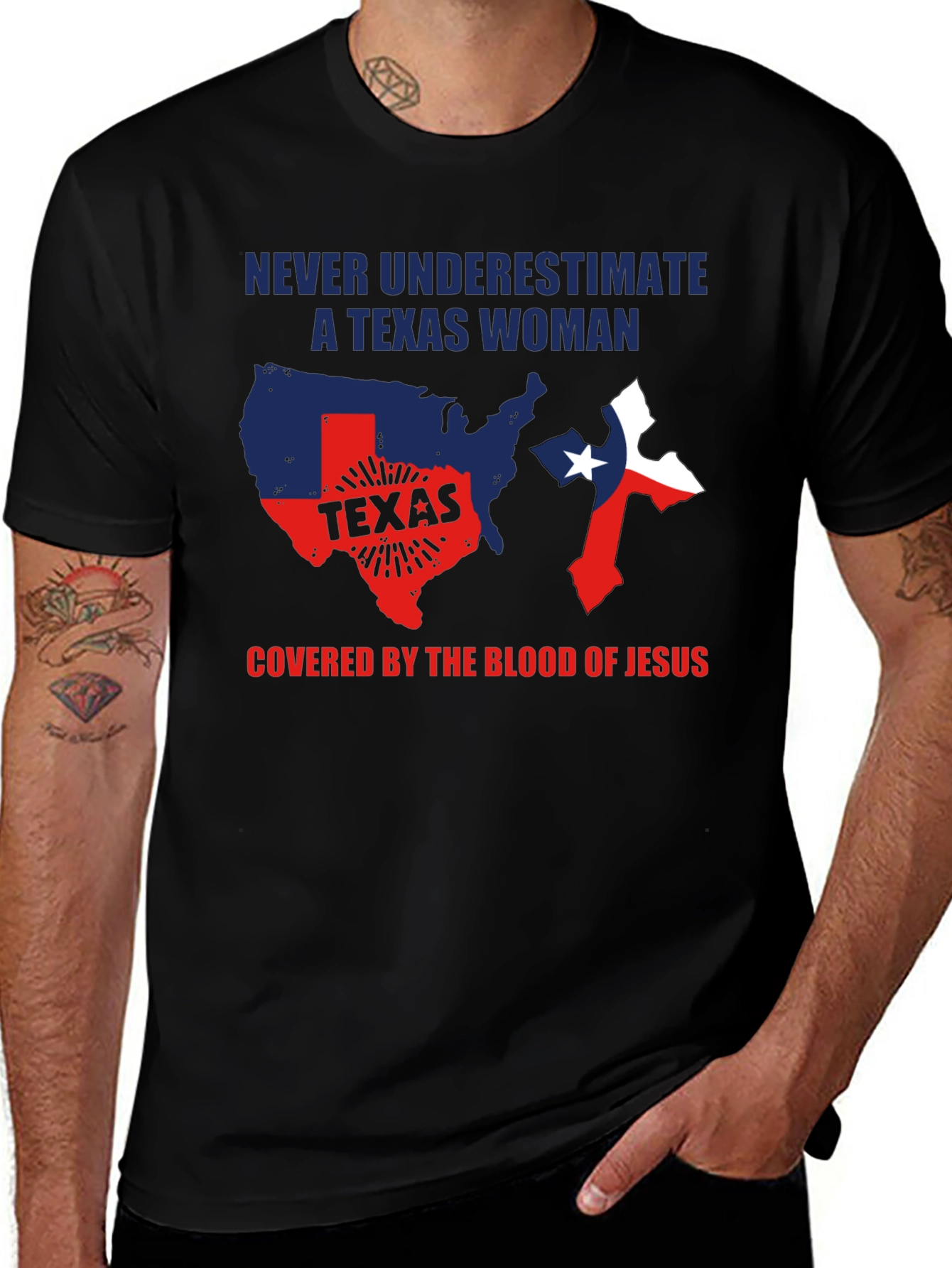 Texas Woman Jesus Graphic T-Shirt