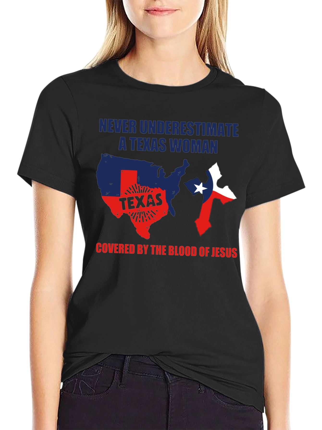 Texas Woman Jesus Graphic T-Shirt