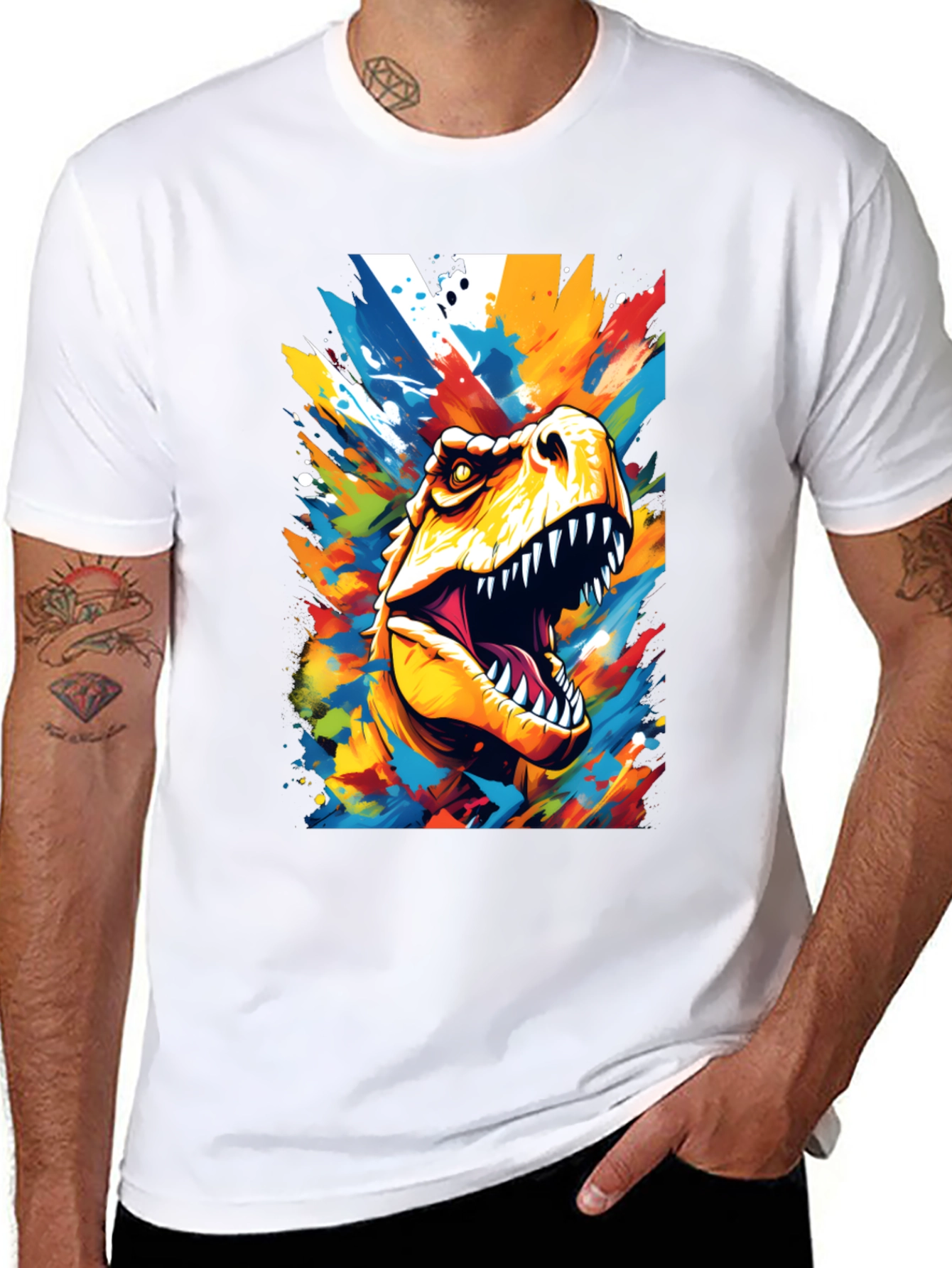 Colorful Dinosaur Graphic Tee