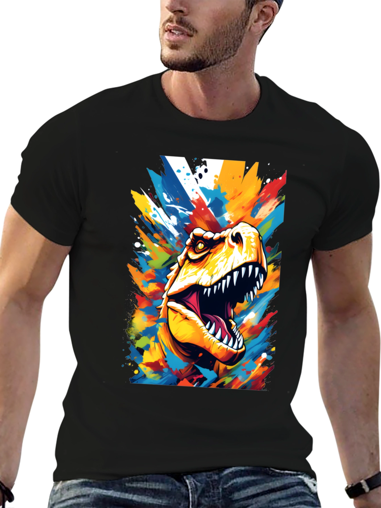 Colorful Dinosaur Graphic Tee