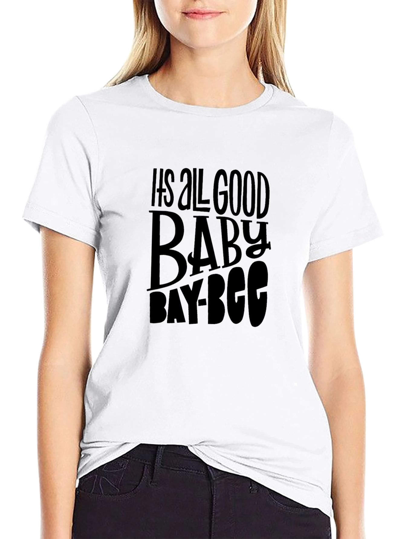Its All Good Baby Bay-Bee Black Graphic Tee