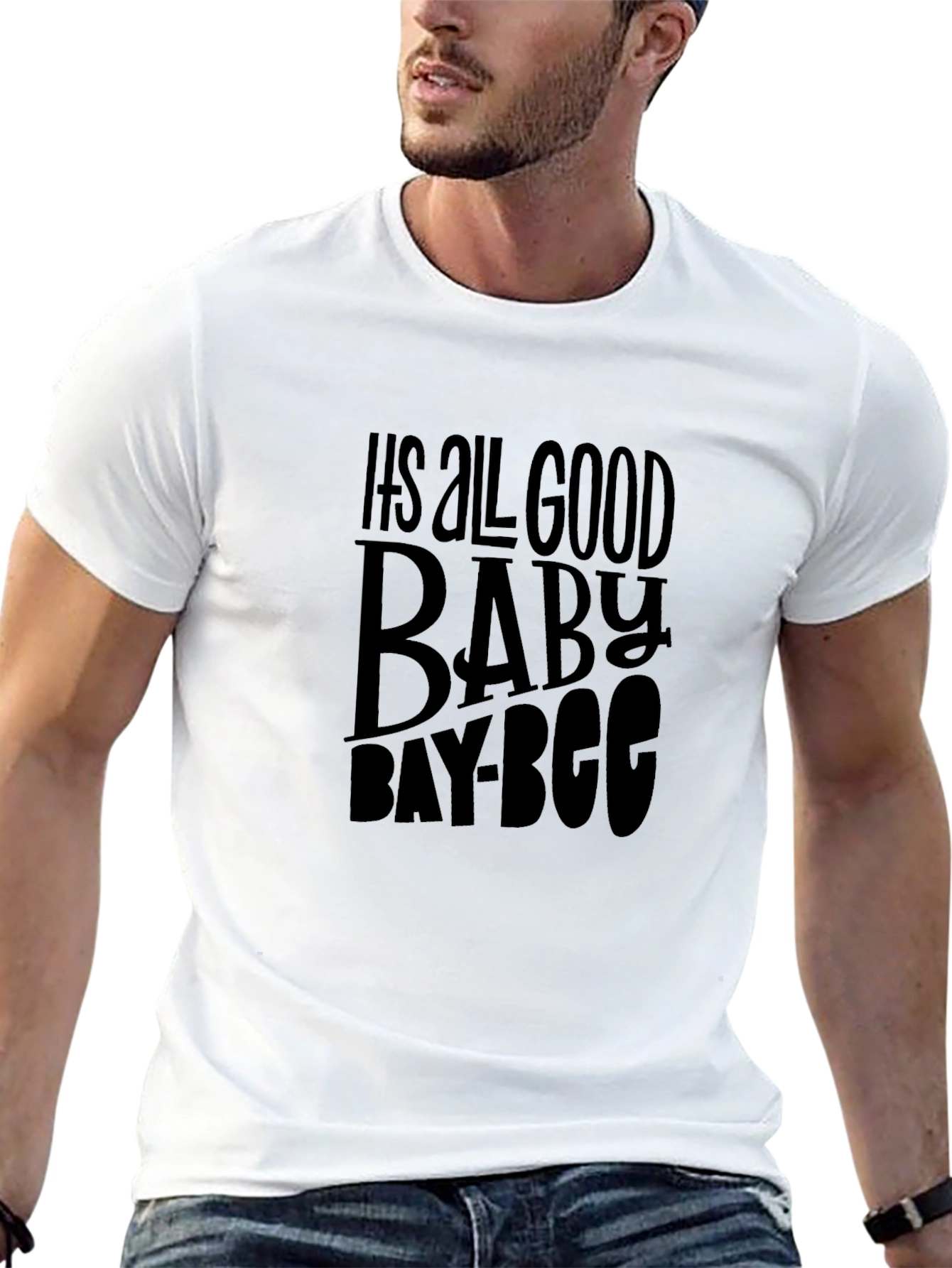 Its All Good Baby Bay-Bee Black Graphic Tee