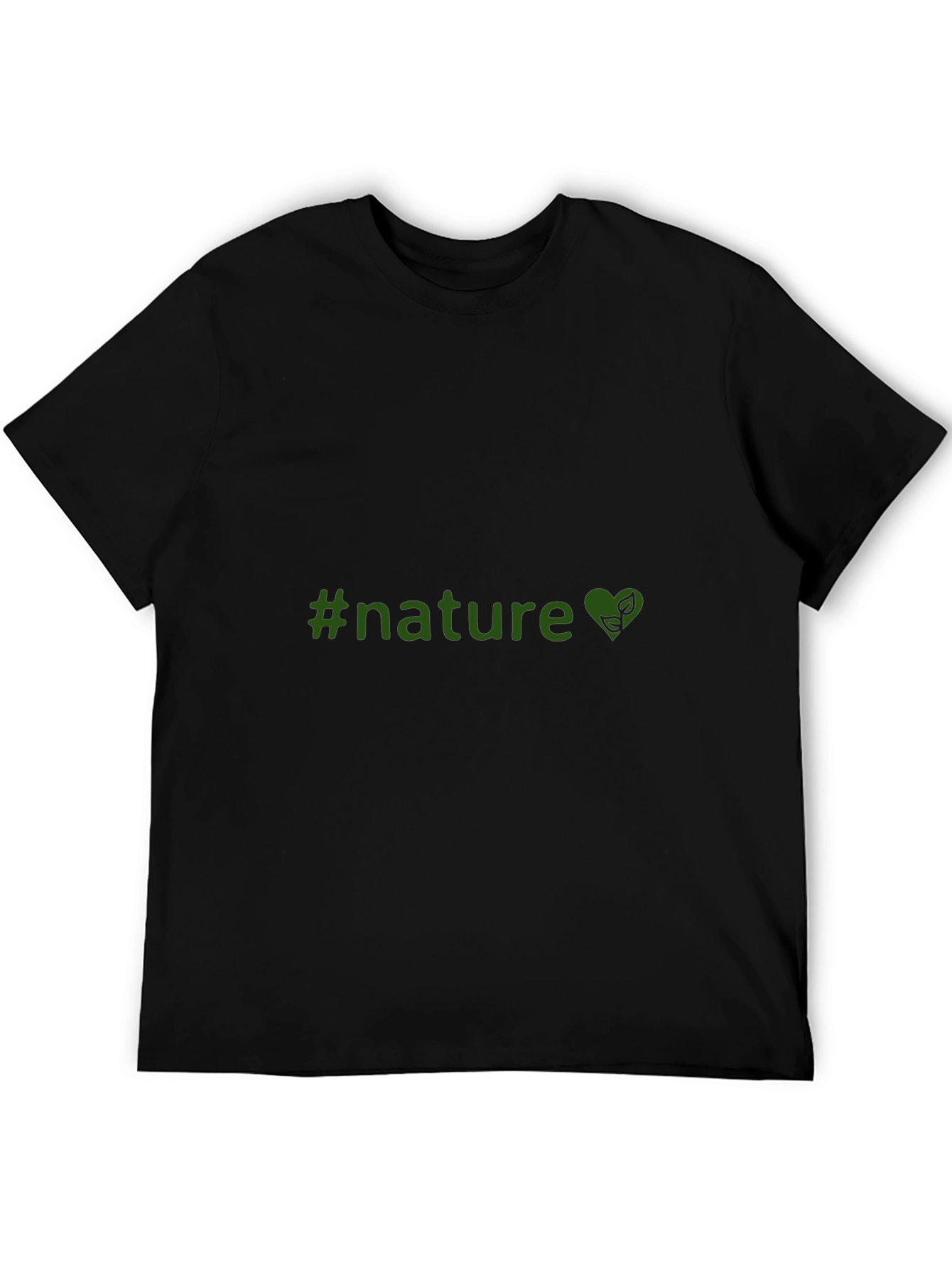 Nature Graphic Tee - Black Cotton Blend