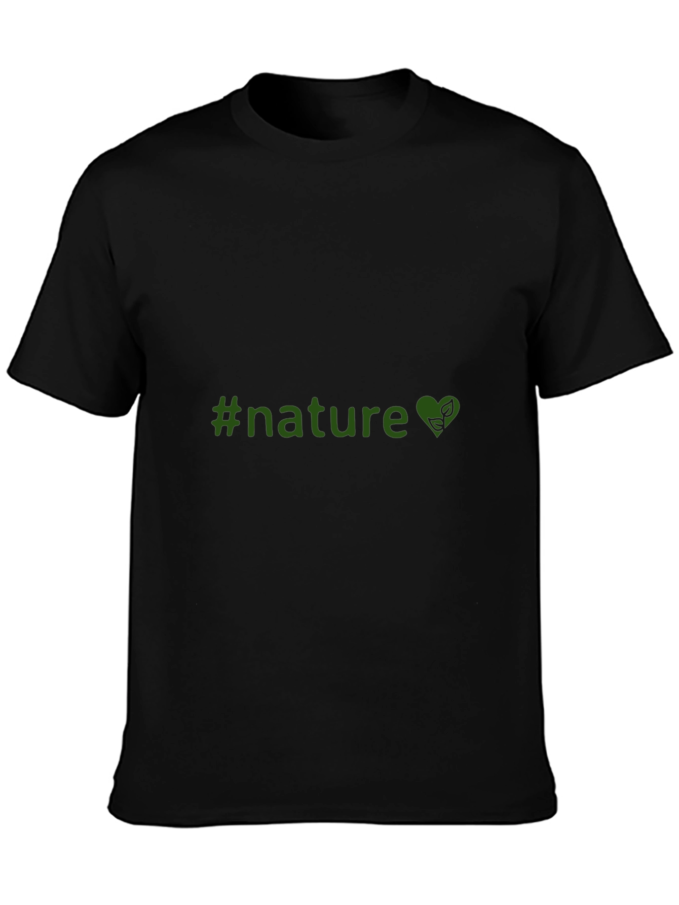 Nature Graphic Tee - Black Cotton Blend