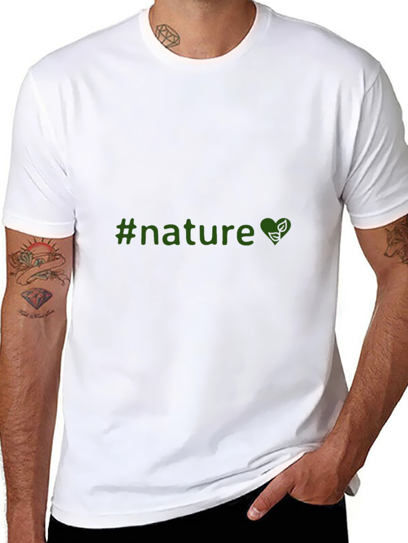 Nature Graphic Tee - Black Cotton Blend