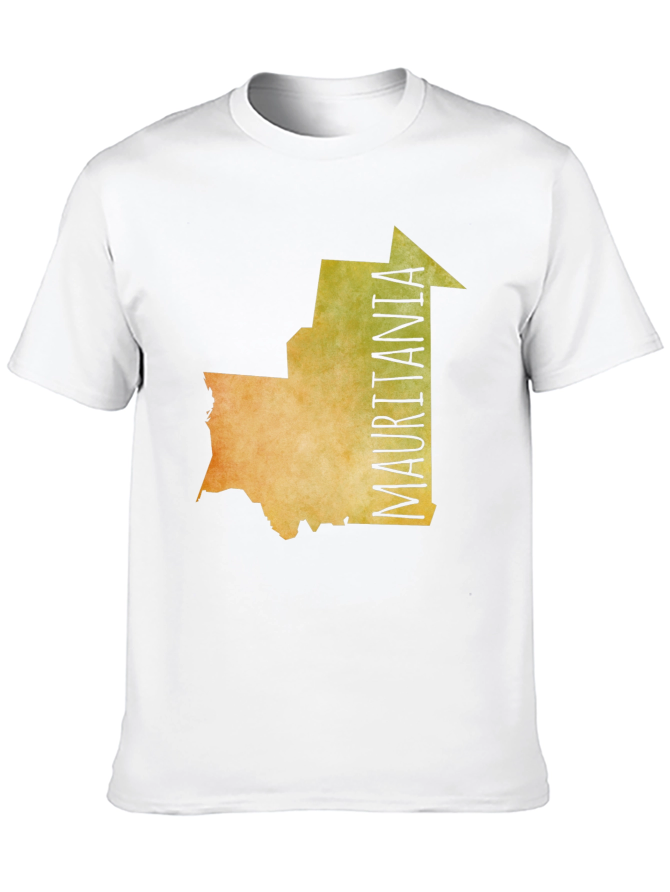 Mauritania Country Map Graphic Tee - Black