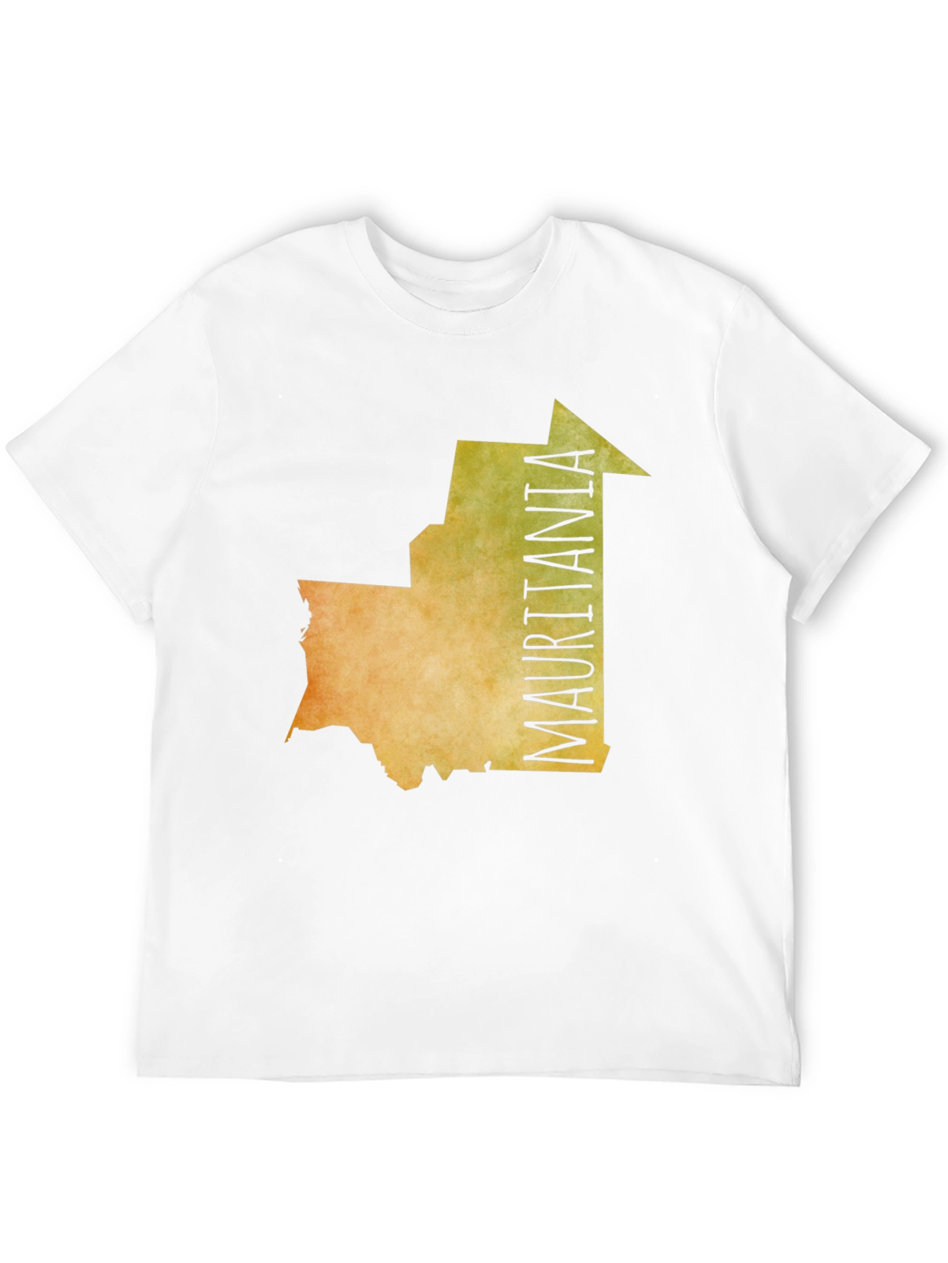Mauritania Country Map Graphic Tee - Black