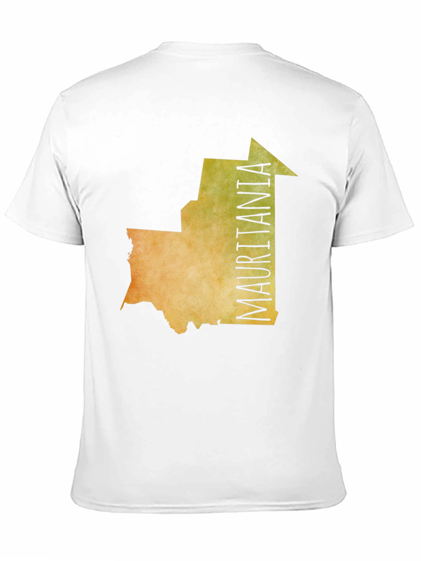Mauritania Country Map Graphic Tee - Black