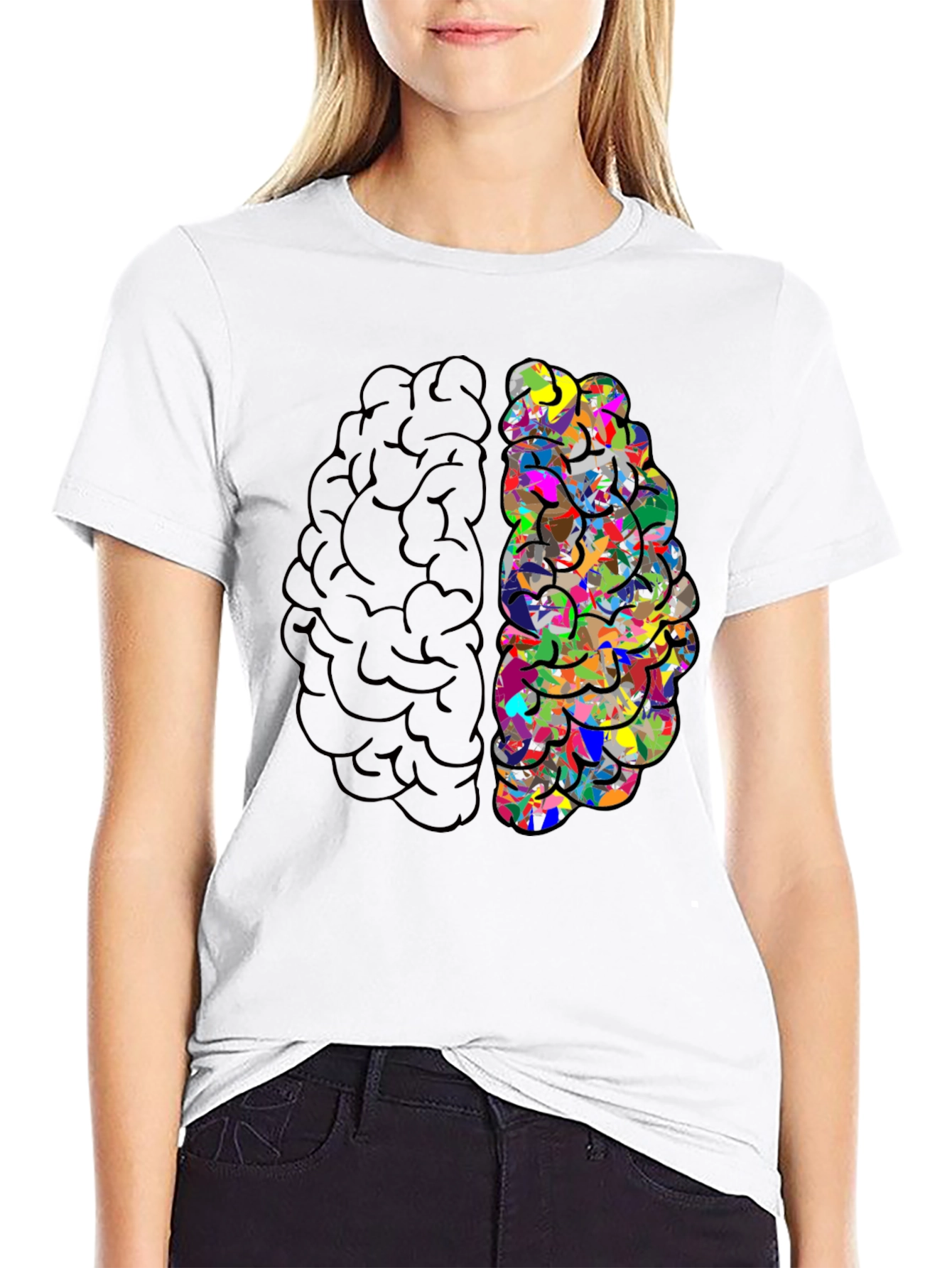 Brain T-Shirt - Left Brain Right Brain Design Tee