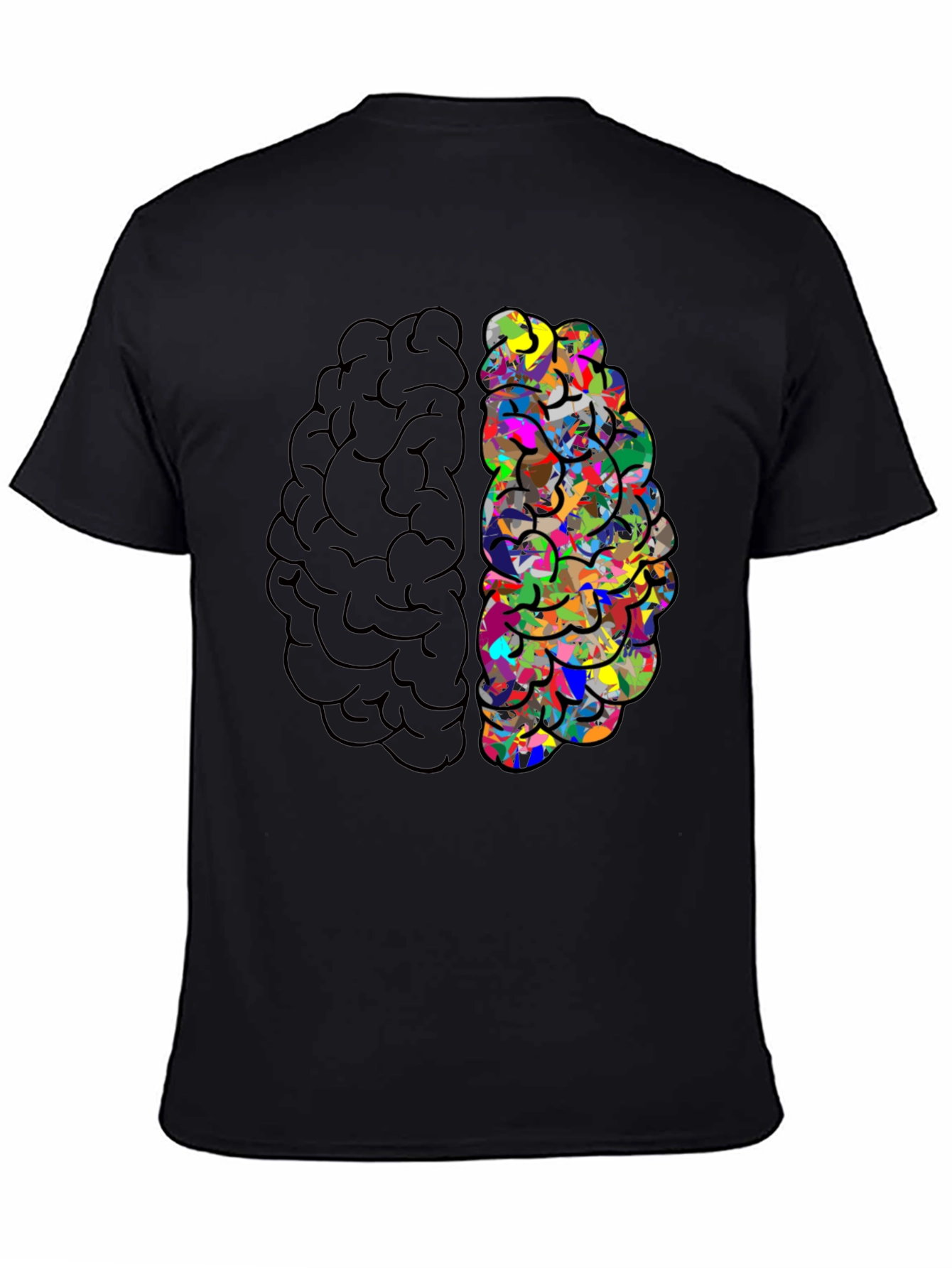 Brain T-Shirt - Left Brain Right Brain Design Tee