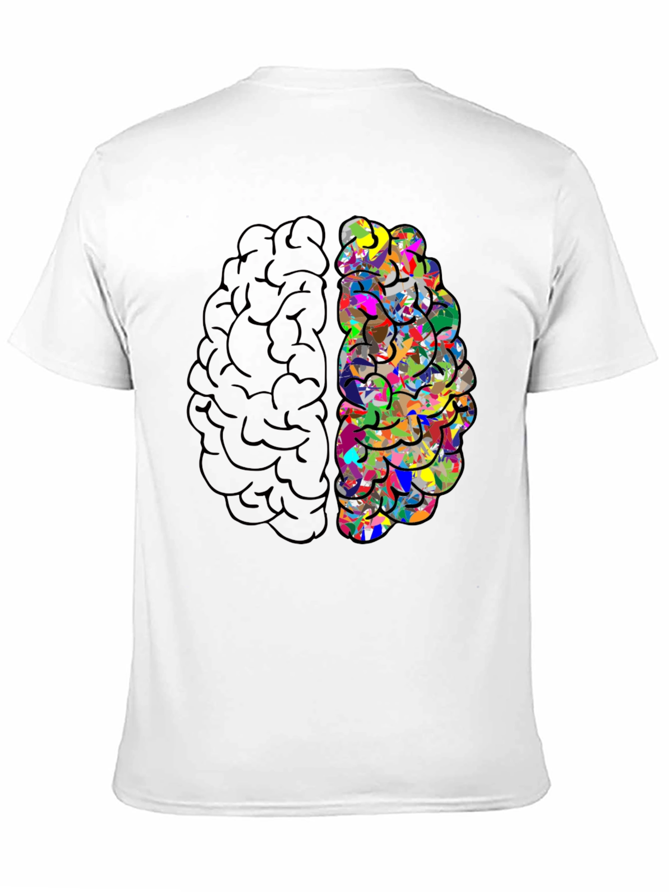 Brain T-Shirt - Left Brain Right Brain Design Tee