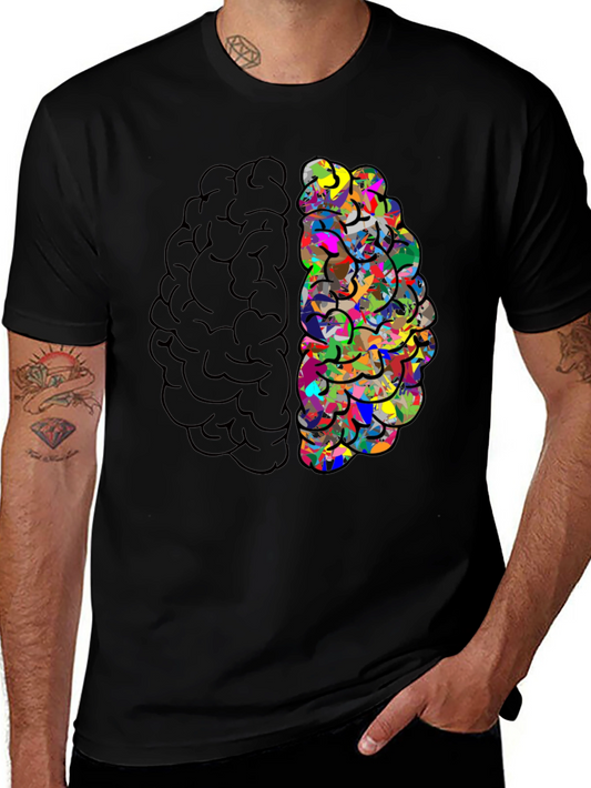 Brain T-Shirt - Left Brain Right Brain Design Tee