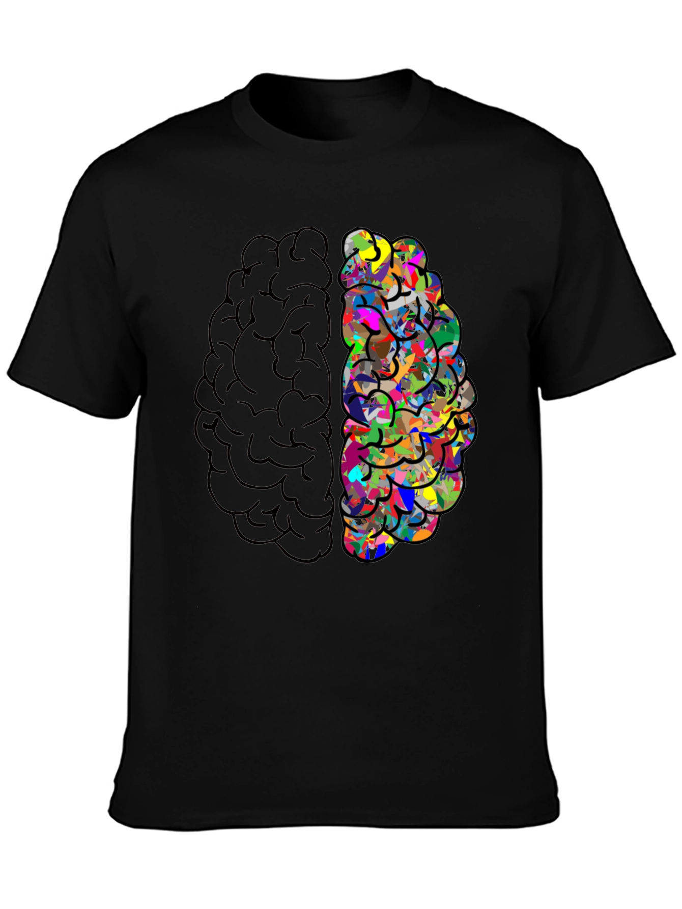 Brain T-Shirt - Left Brain Right Brain Design Tee