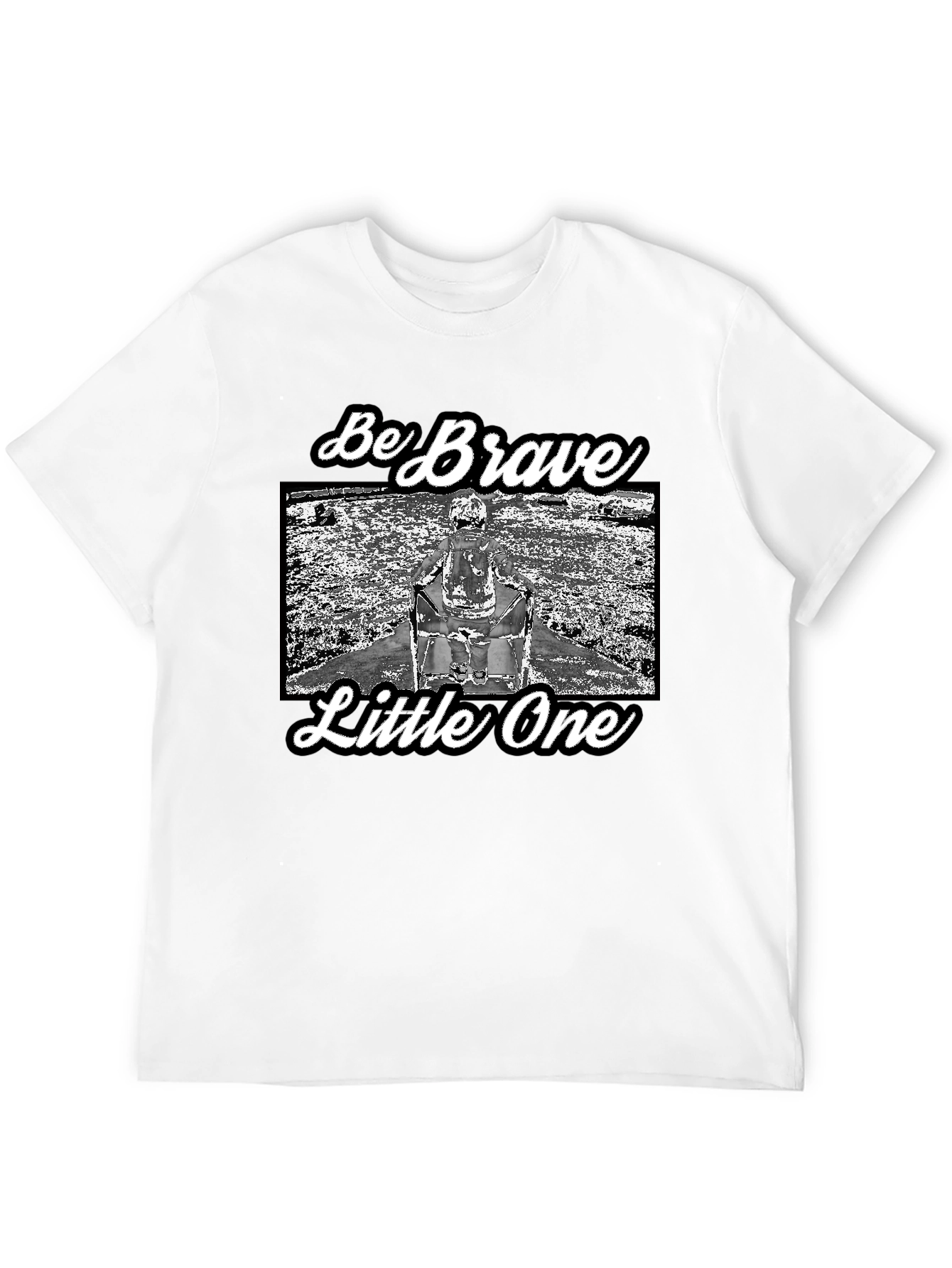 Be Brave Little One Black Graphic Tee
