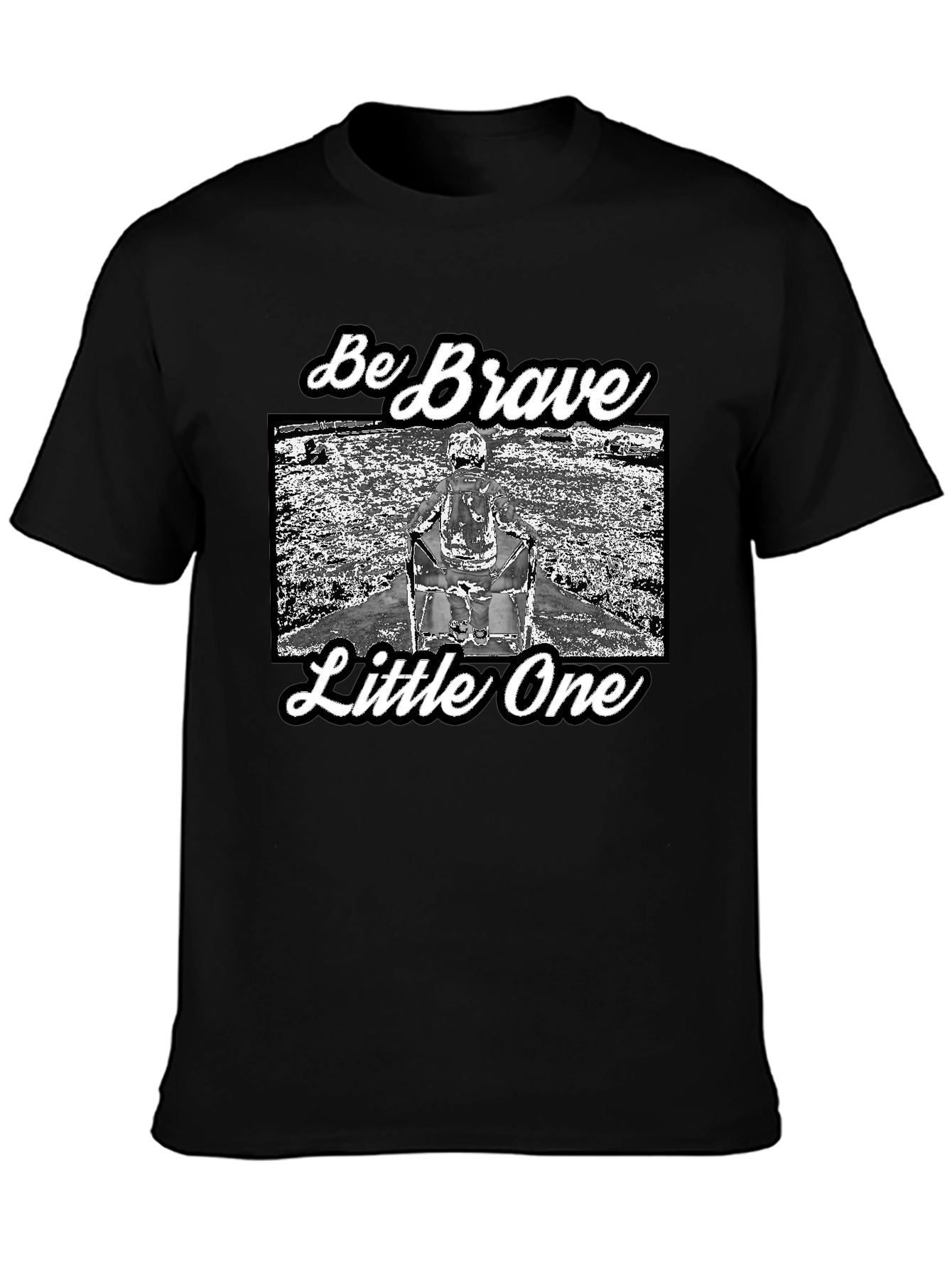 Be Brave Little One Black Graphic Tee