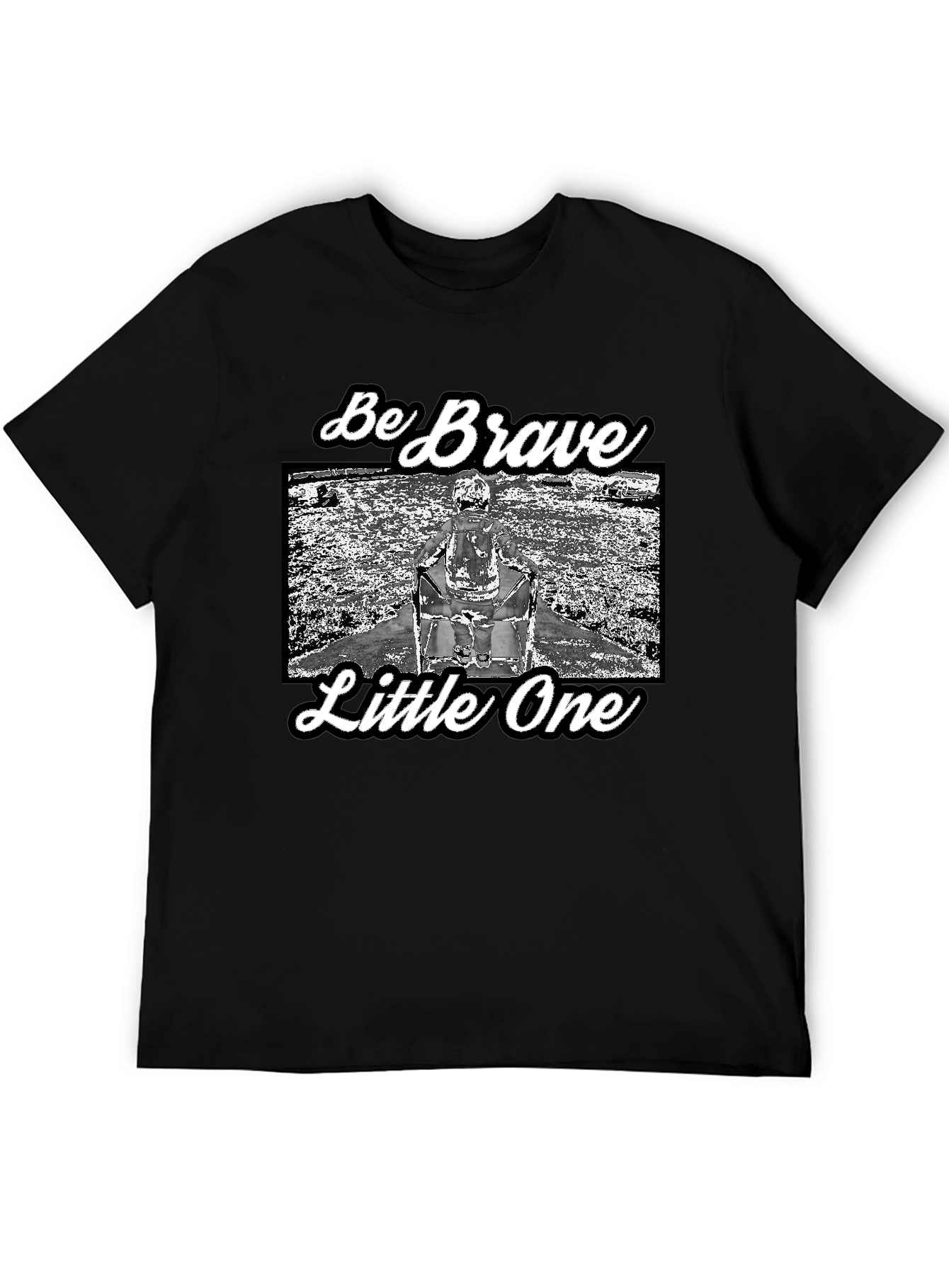 Be Brave Little One Black Graphic Tee