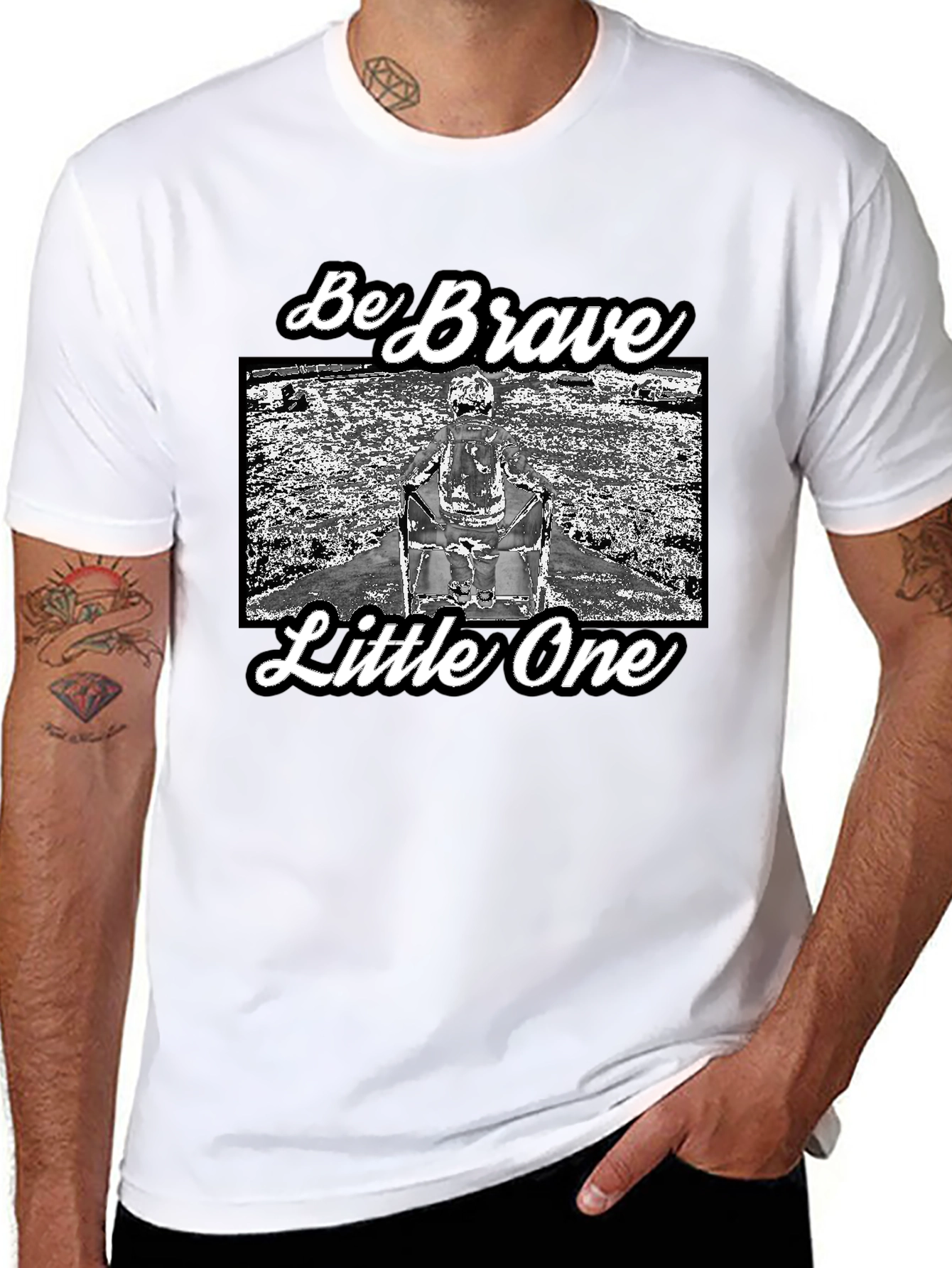 Be Brave Little One Black Graphic Tee