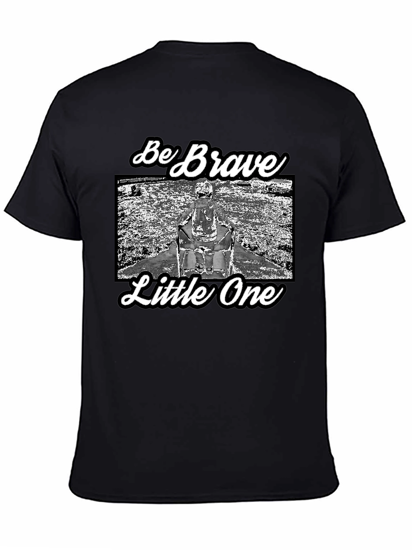 Be Brave Little One Black Graphic Tee