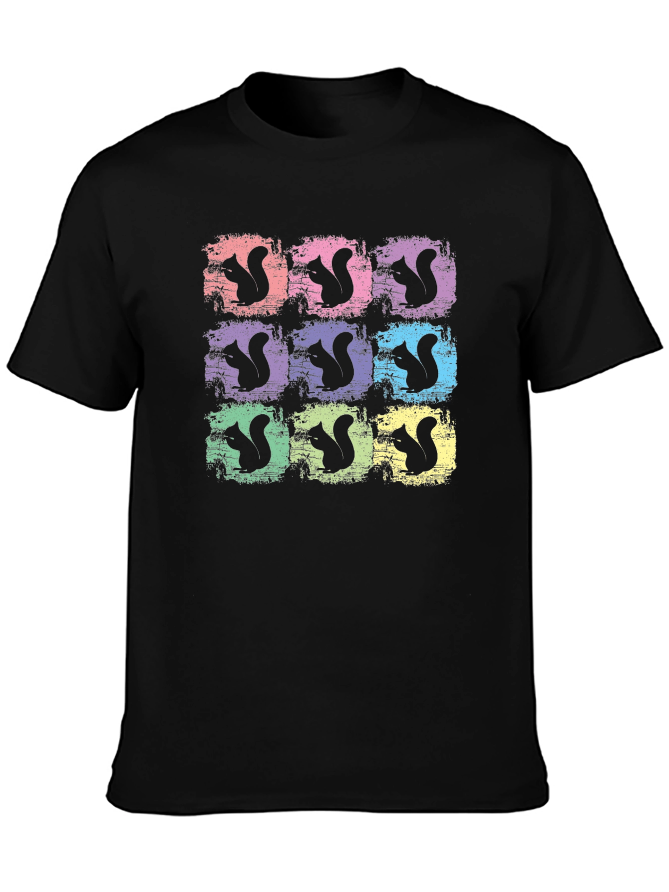 Squirrel Graphic Print Crew Neck T-Shirt