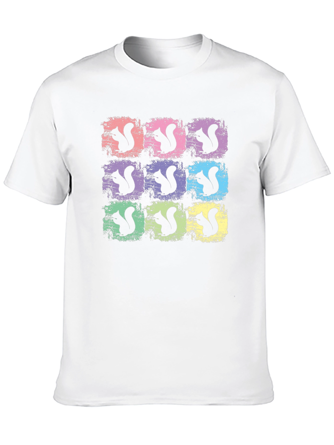 Squirrel Graphic Print Crew Neck T-Shirt