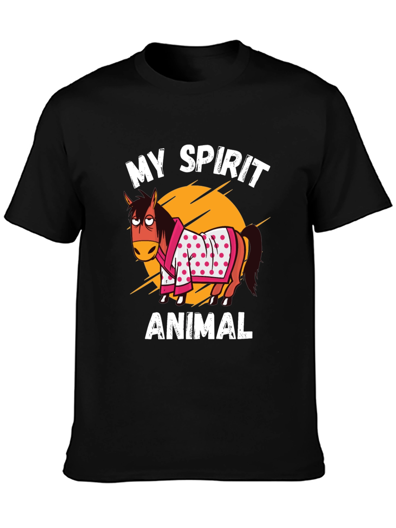 My Spirit Animal T-Shirt Horse Cartoon Graphic Tee