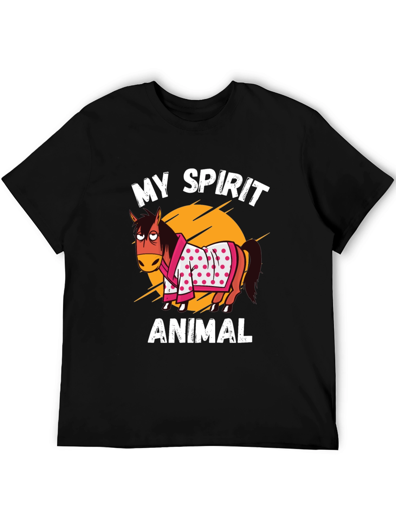 My Spirit Animal T-Shirt Horse Cartoon Graphic Tee